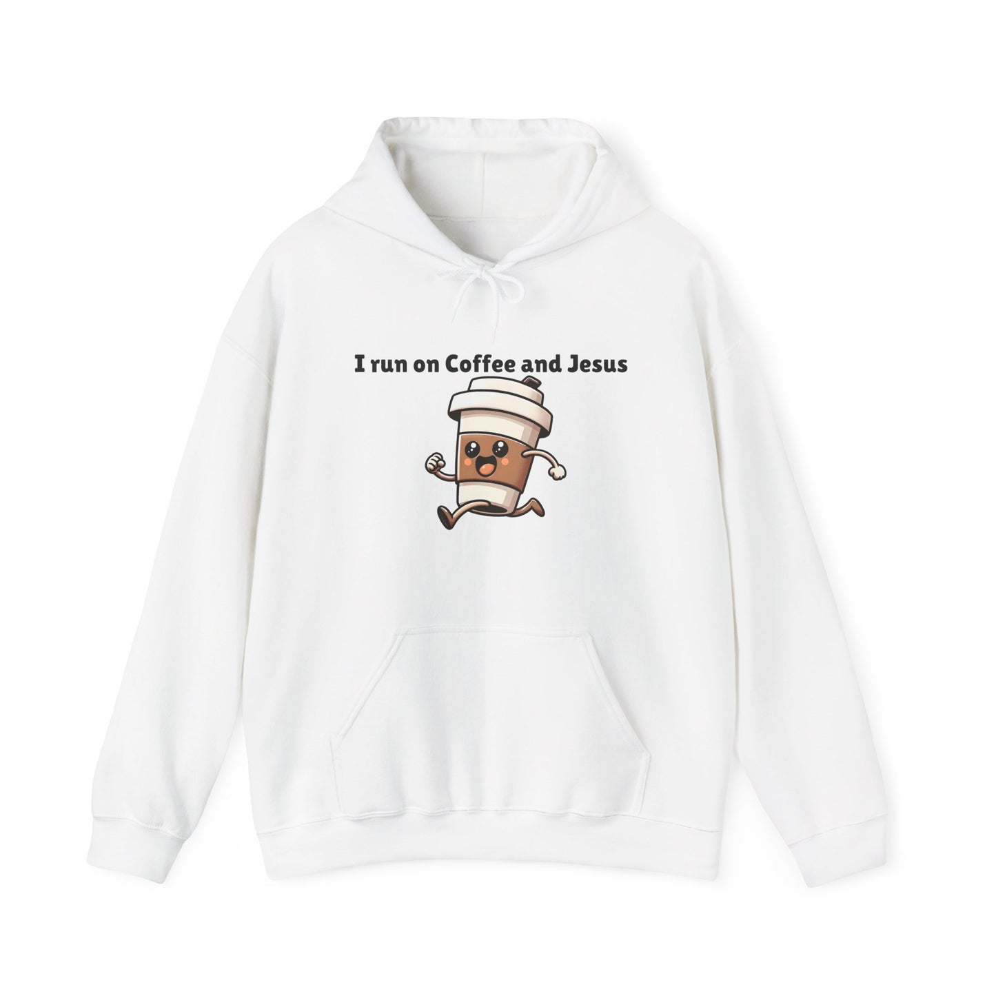 I Run On Coffee And Jesus Heavy Blend™ Hooded Sweatshirt