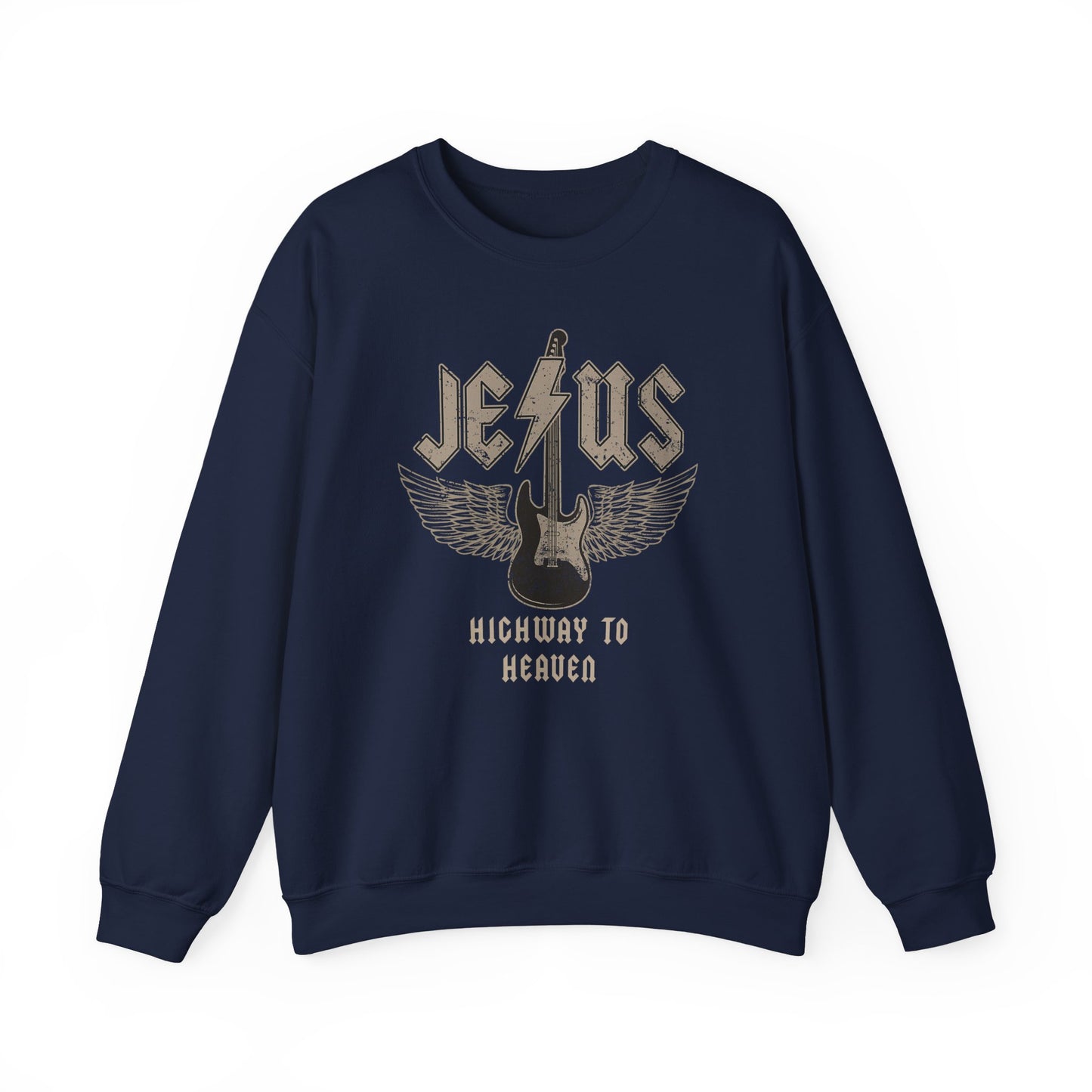Men's Sweatshirt - Jesus Highway To Heaven