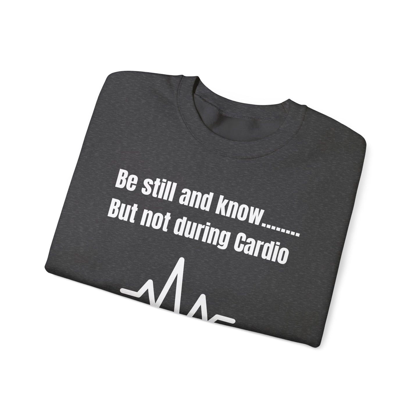 Men's Sweatshirt - Be Still And Know But Not During Cardio