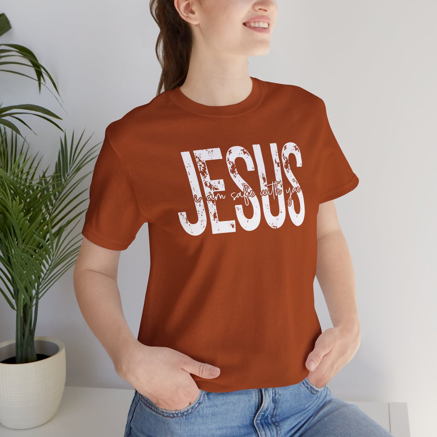 Jesus I am Safe With You Jersey Short Sleeve Tee