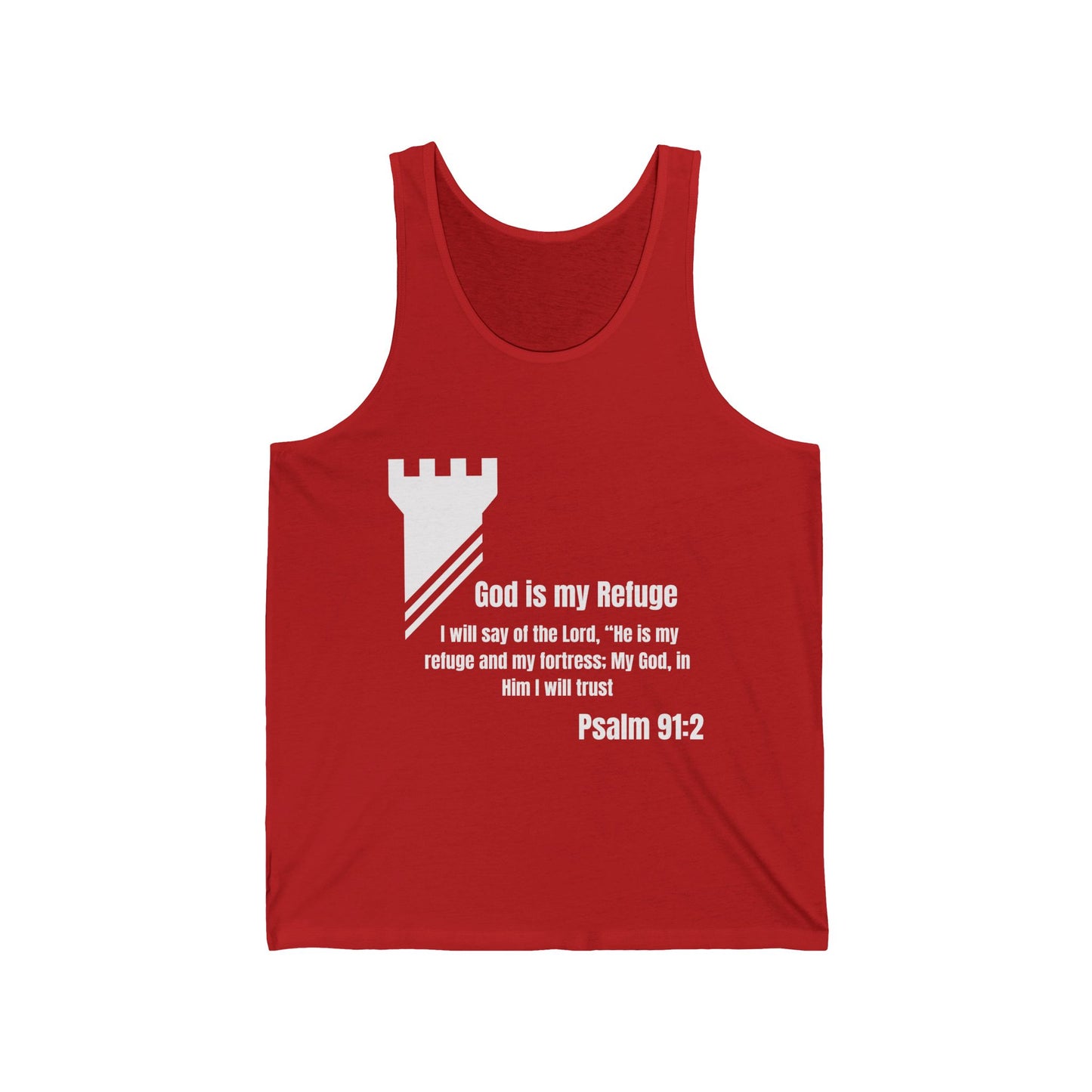 God Is My Refuge Jersey Tank