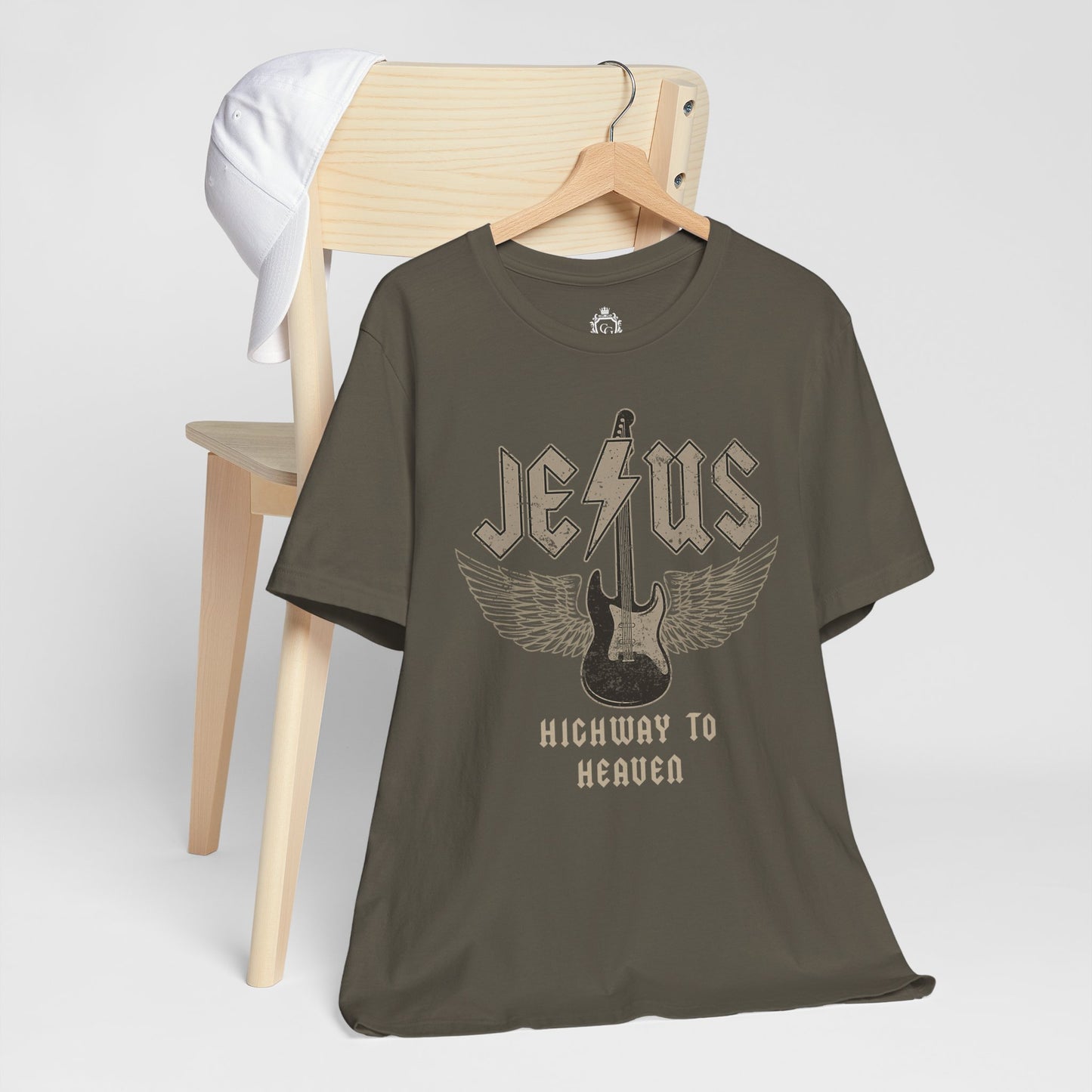 Jesus Highway To Heaven Jersey Short Sleeve Tee