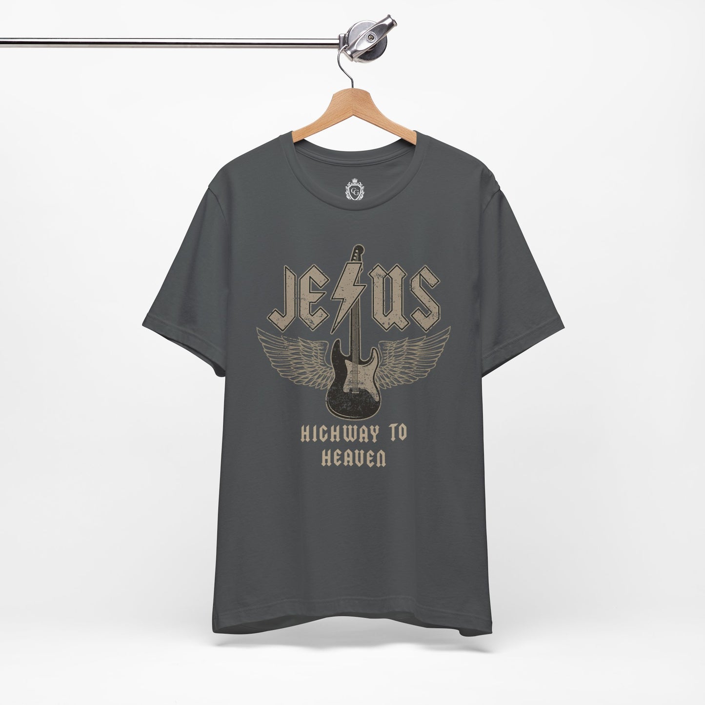 Jesus Highway To Heaven Jersey Short Sleeve Tee
