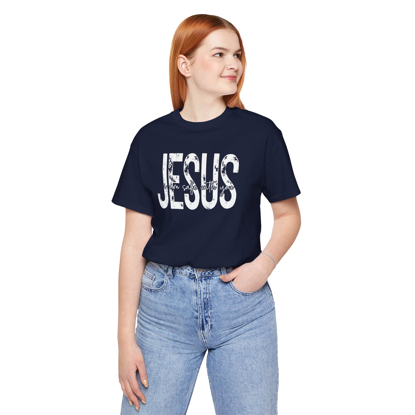 Jesus I am Safe With You Jersey Short Sleeve Tee