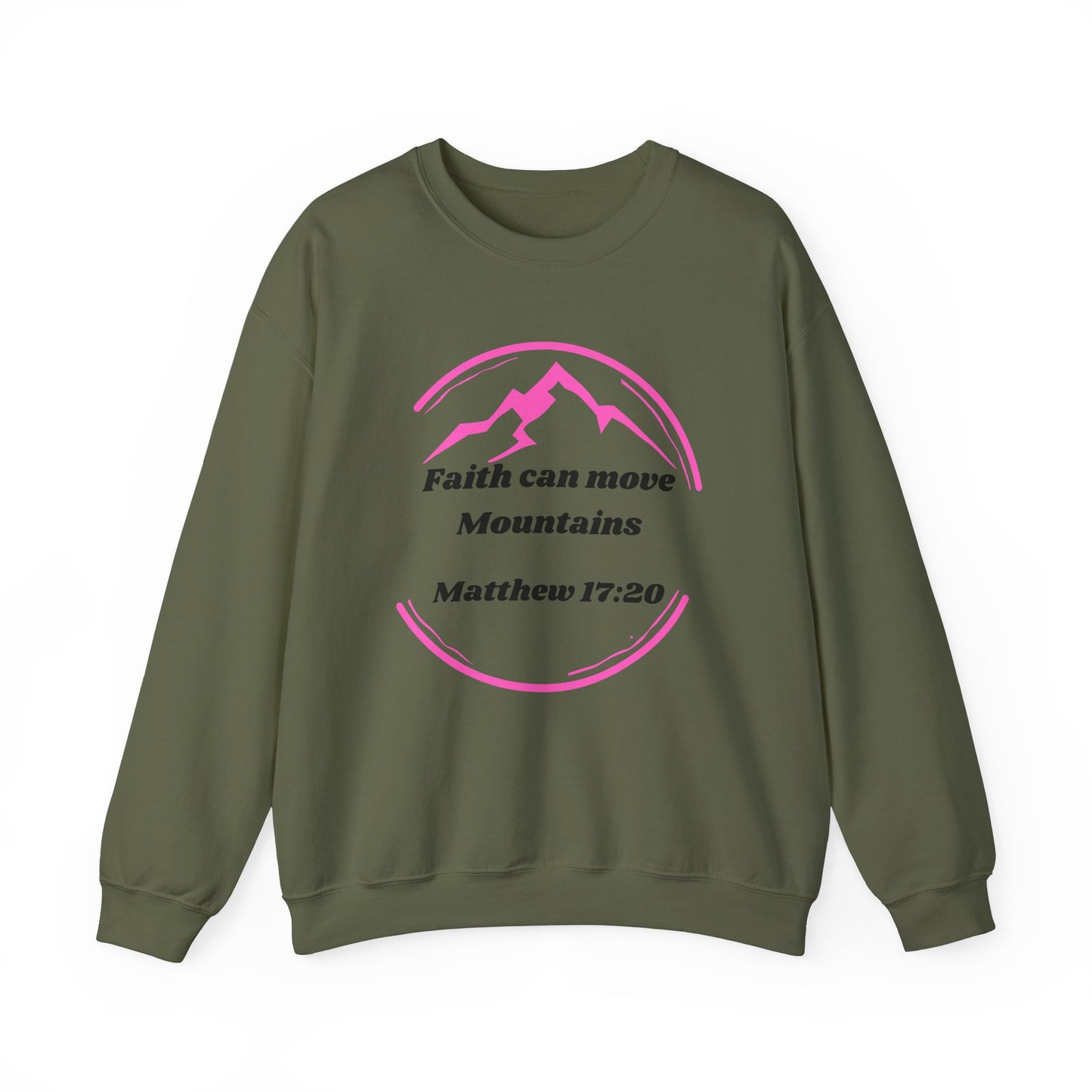 Faith Can Move Mountains Heavy Blend™ Crewneck Sweatshirt