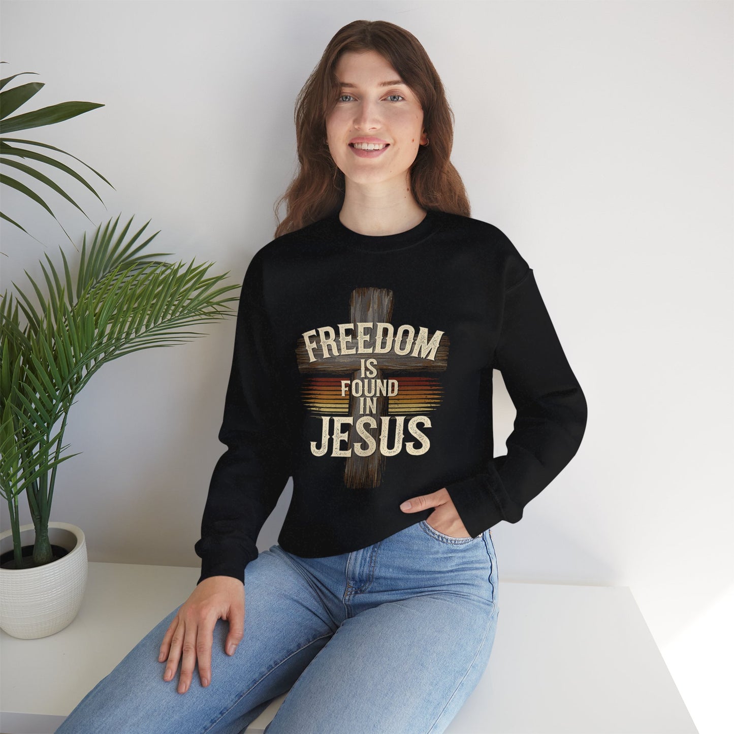 Freedom Is Found In Jesus Women Sweatshirt