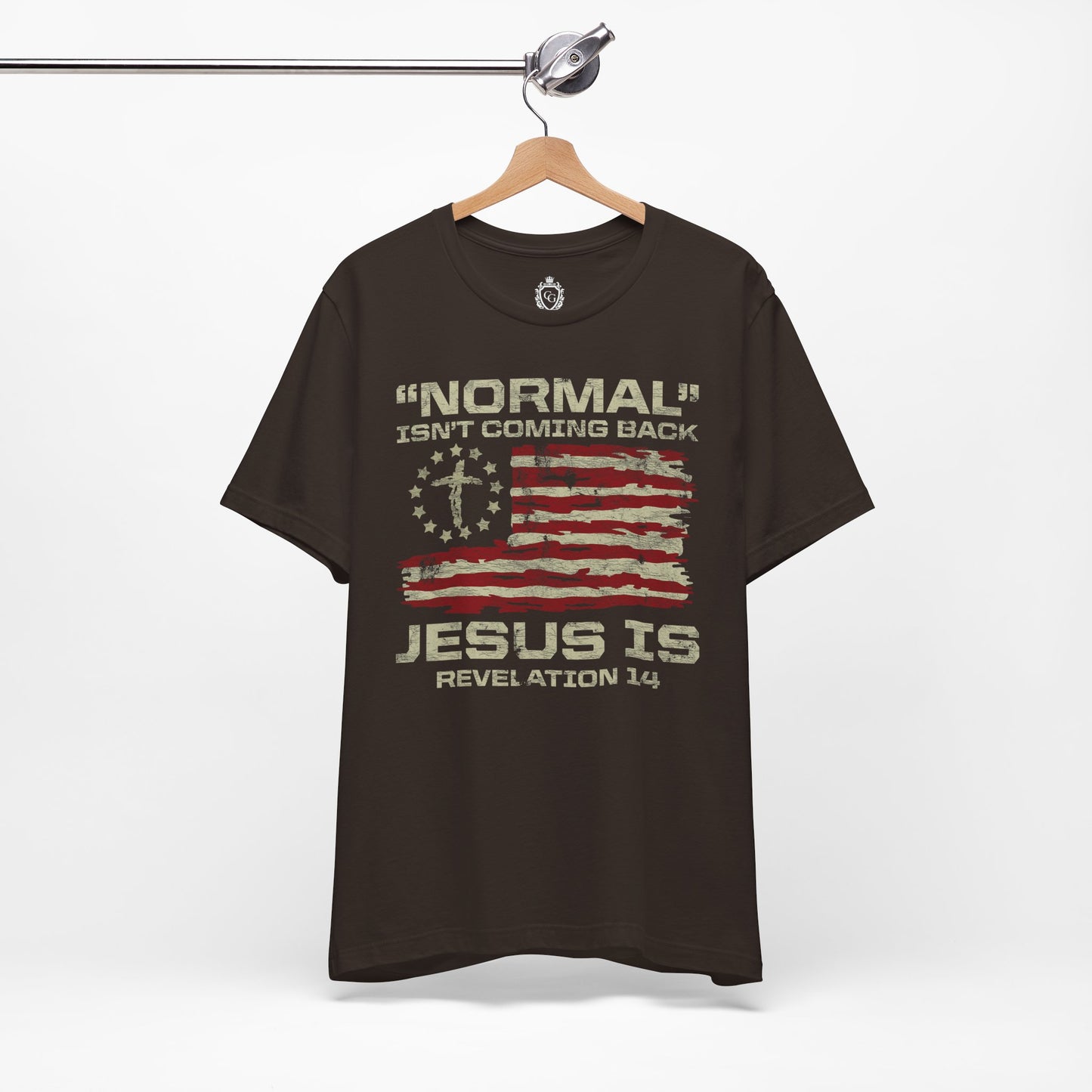 Normal Isn't Coming Back Jesus Is Jersey Short Sleeve Tee