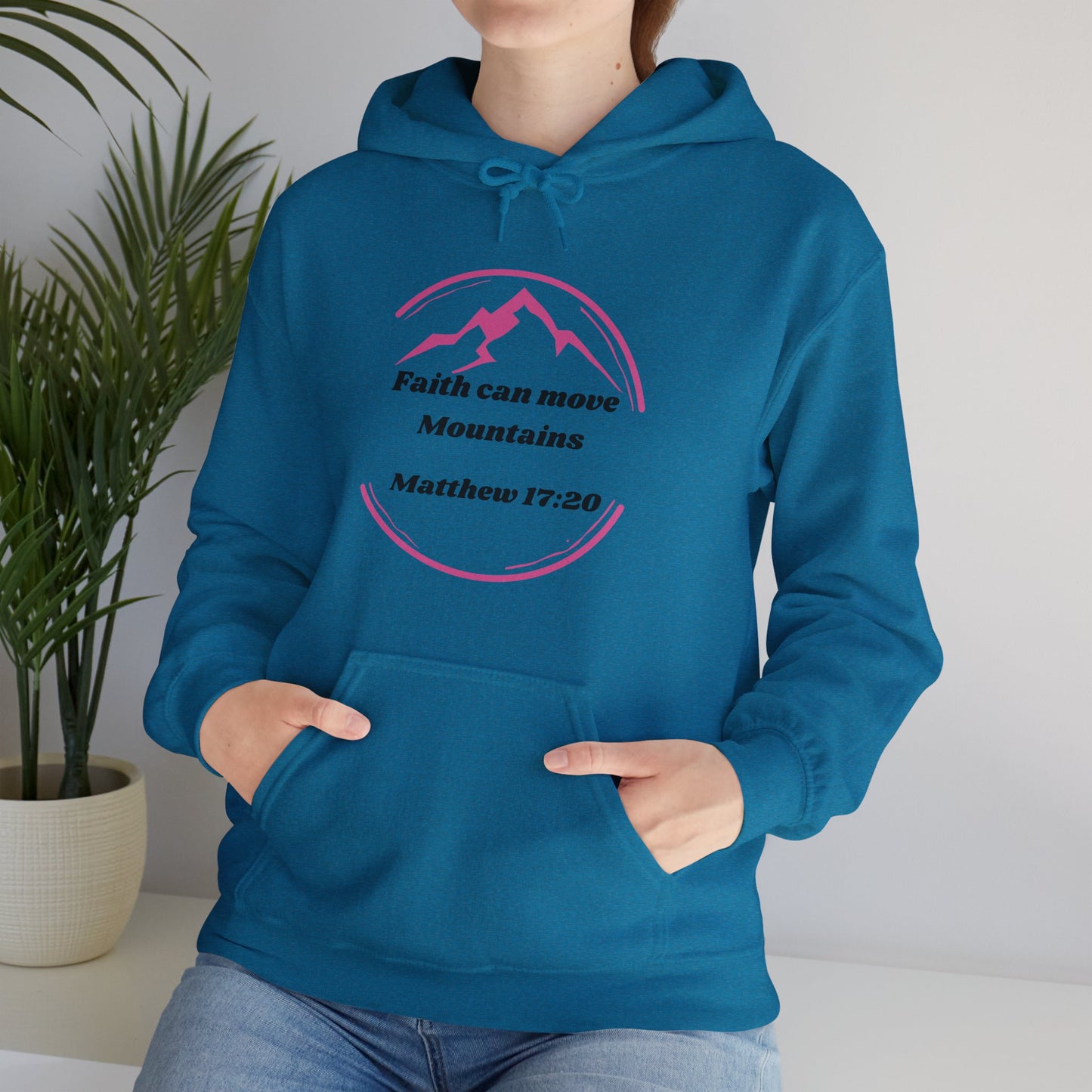 Faith Can Move Mountains Heavy Blend™ Hooded Sweatshirt