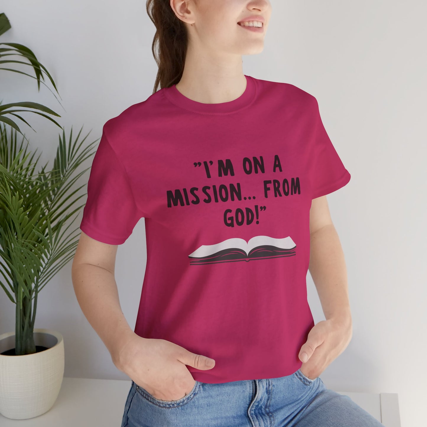 I'm On A Mission From God Jersey Short Sleeve Tee