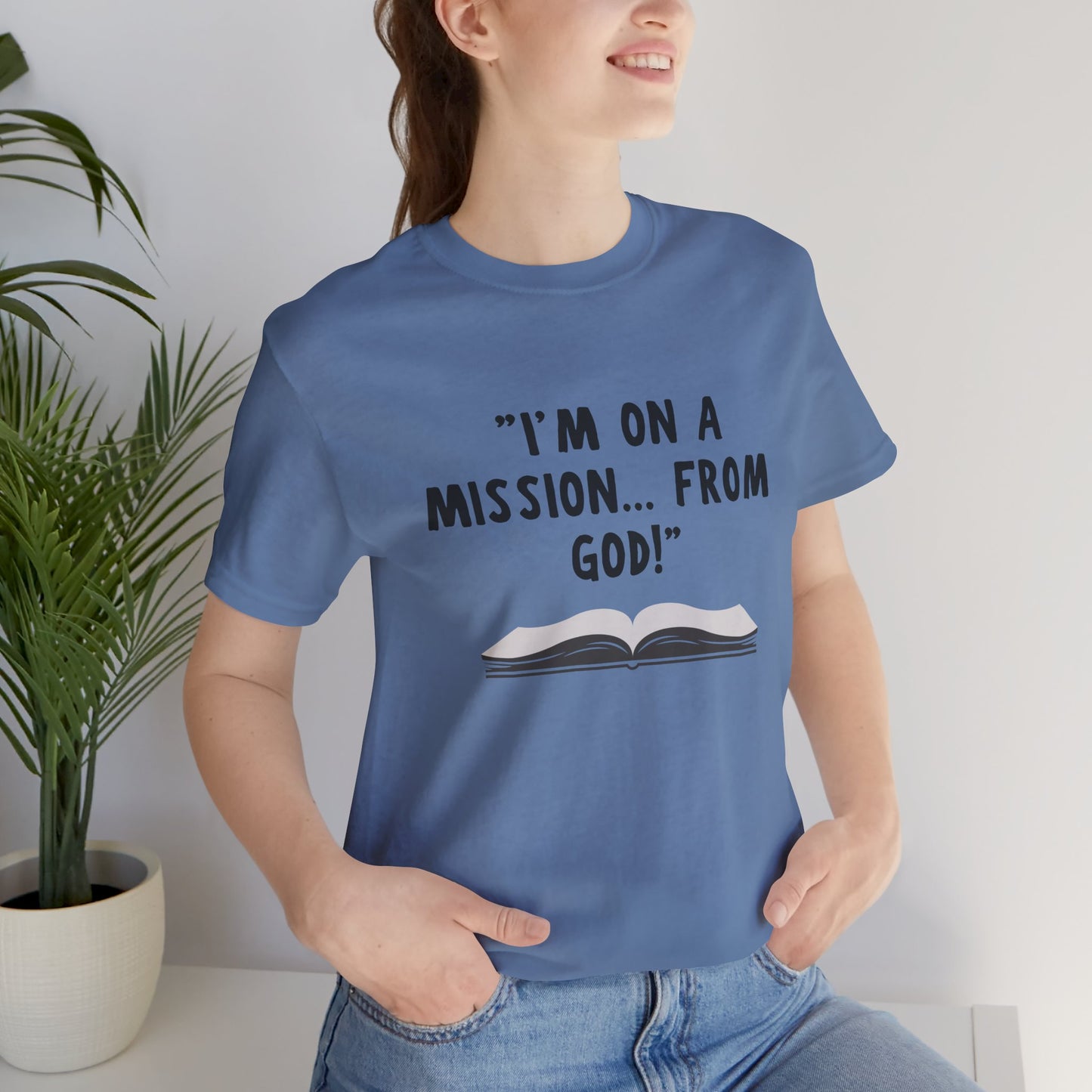 I'm On A Mission From God Jersey Short Sleeve Tee