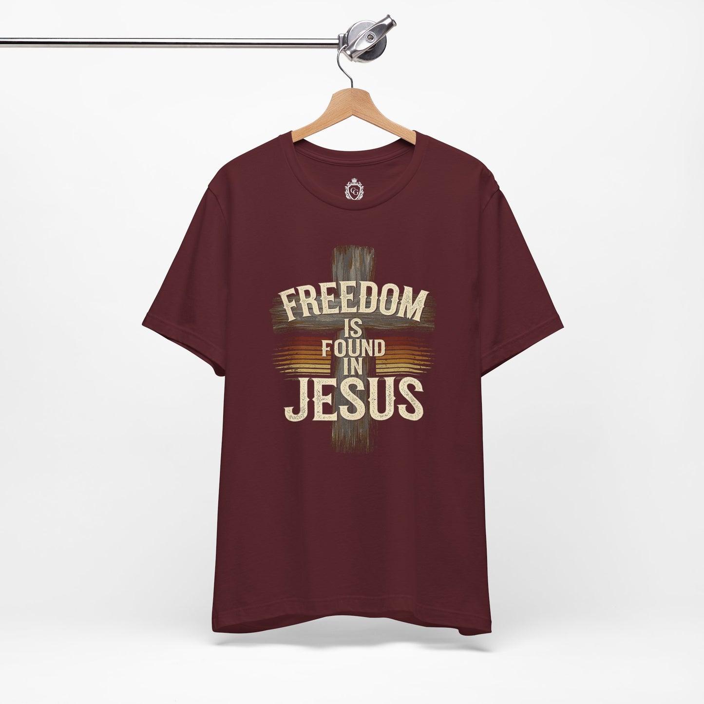 Freedom in found in Jesus Jersey Short Sleeve Tee