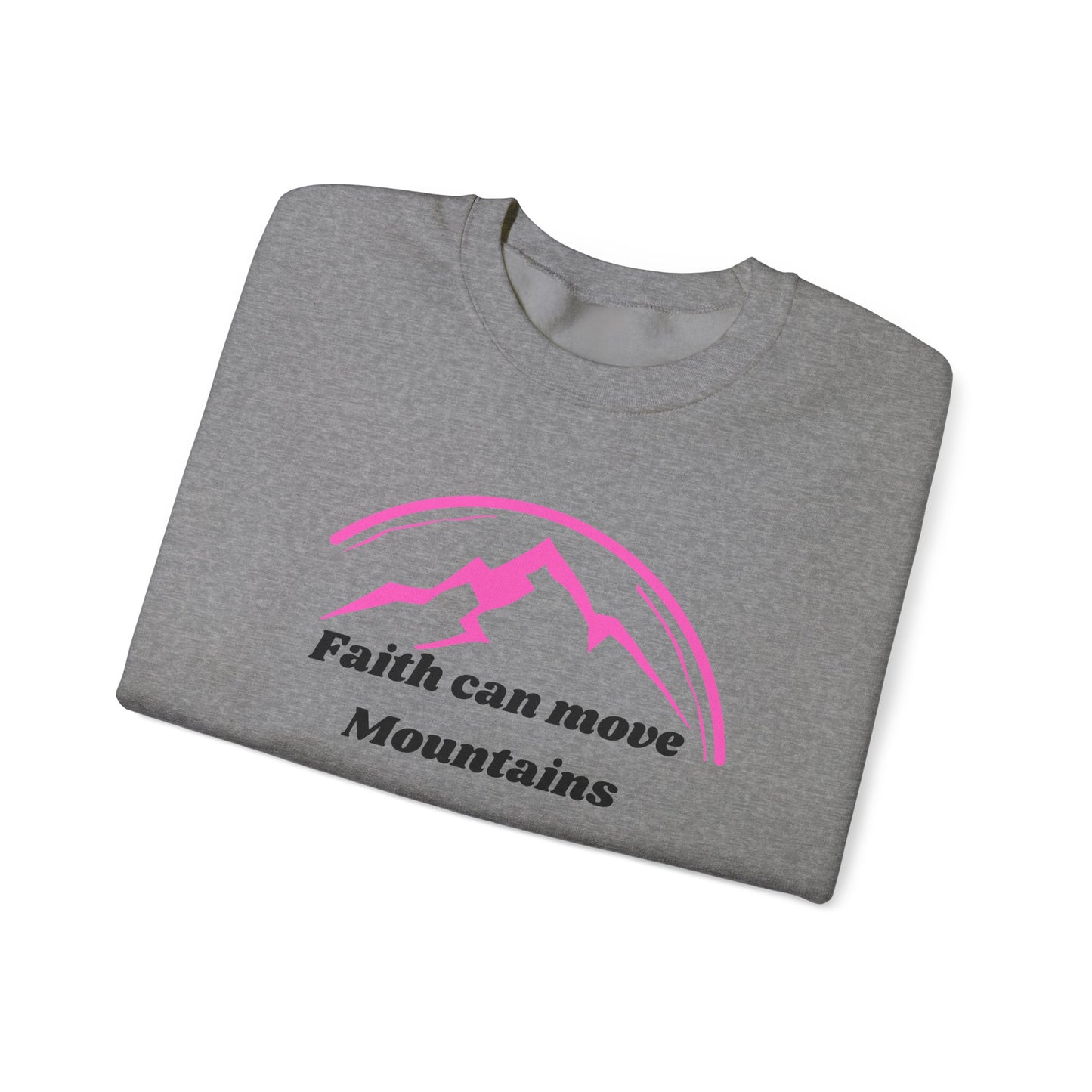 Faith Can Move Mountains Heavy Blend™ Crewneck Sweatshirt