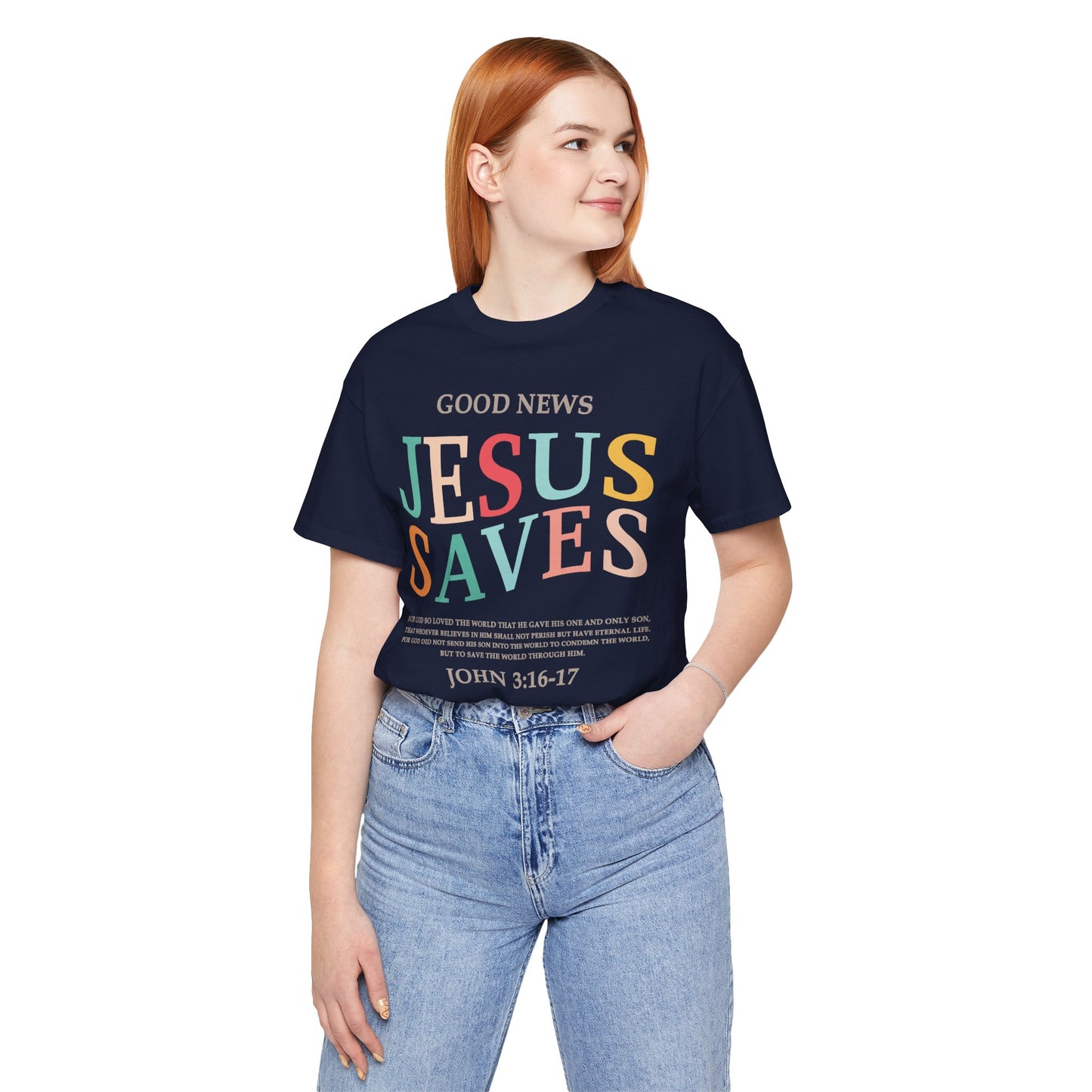 Jesus Saves Jersey Short Sleeve Tee