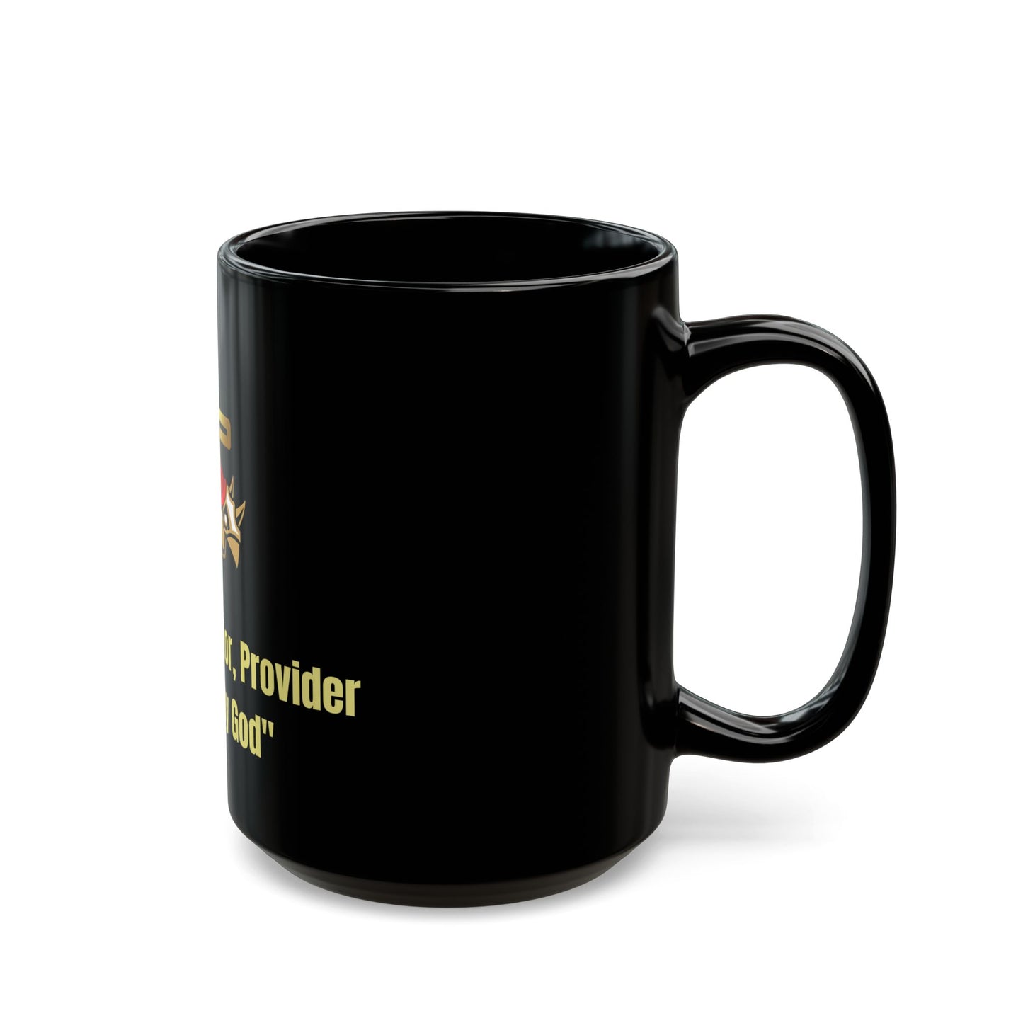 Father, Protector, Provider Guided By God Black Mug (11oz, 15oz)