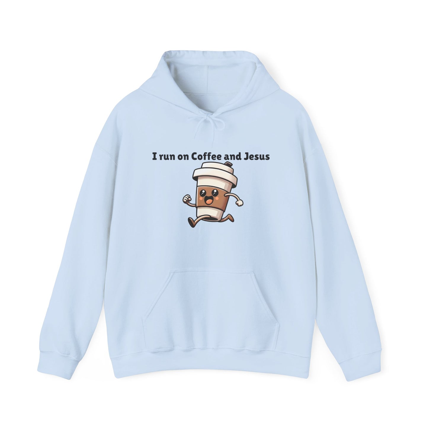 I Run On Coffee And Jesus Heavy Blend™ Hooded Sweatshirt