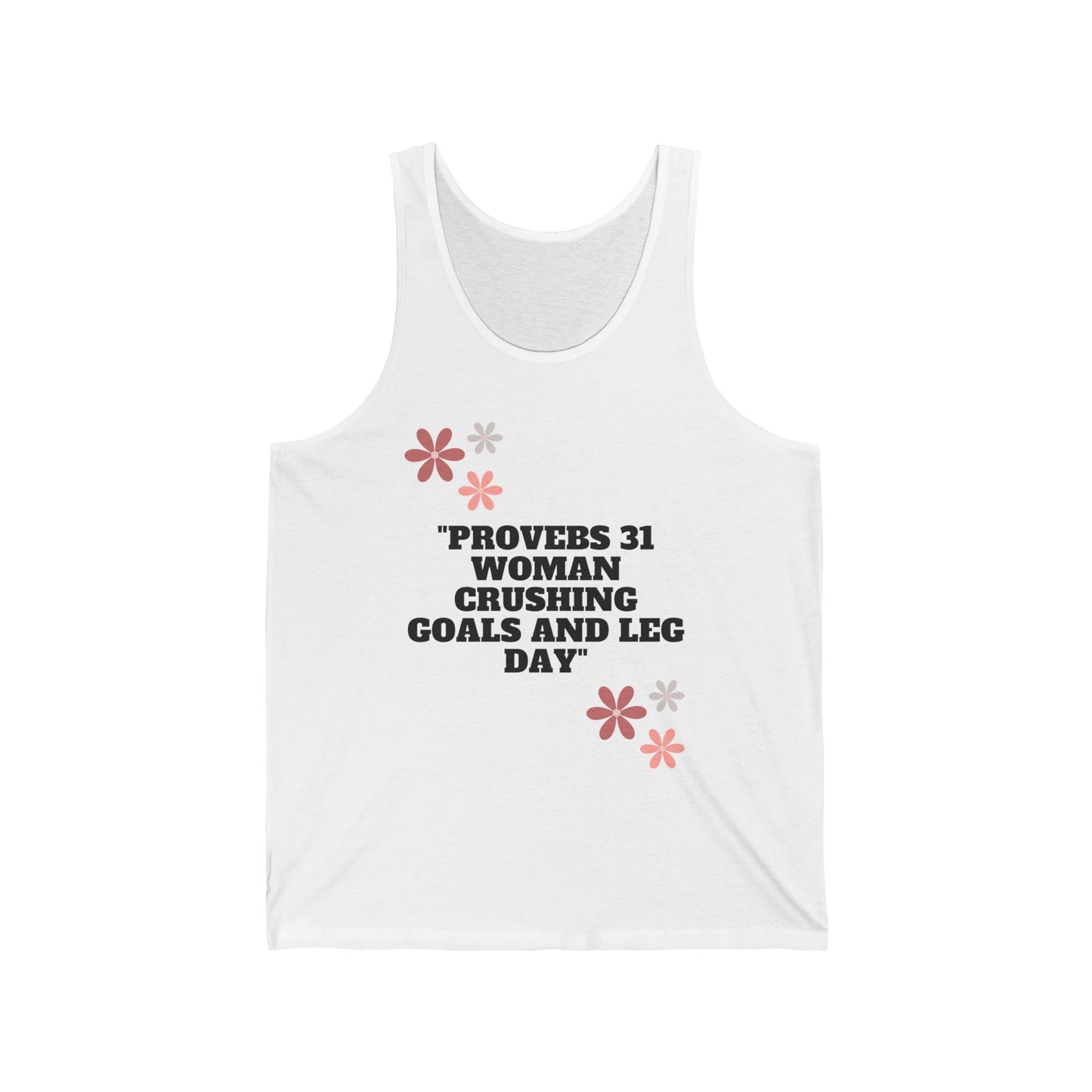 Proverbs 31 Woman Crushing Goals And Leg Day Jersey Tank