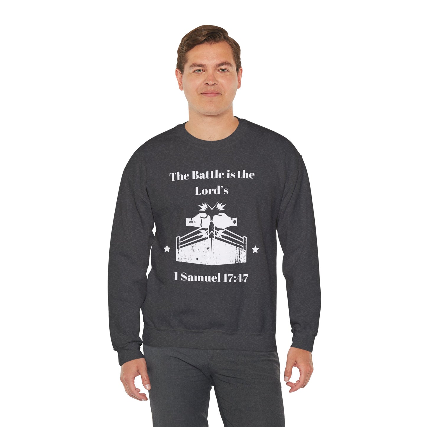 Men's Sweatshirt - The Battle Is The Lord's