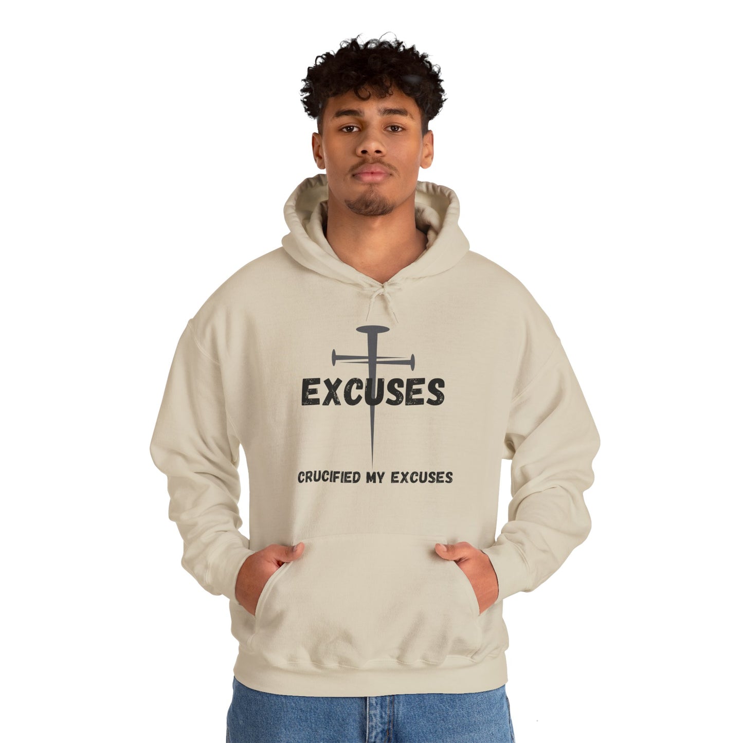 Crucified My Excuses Heavy Blend™ Hooded Sweatshirt