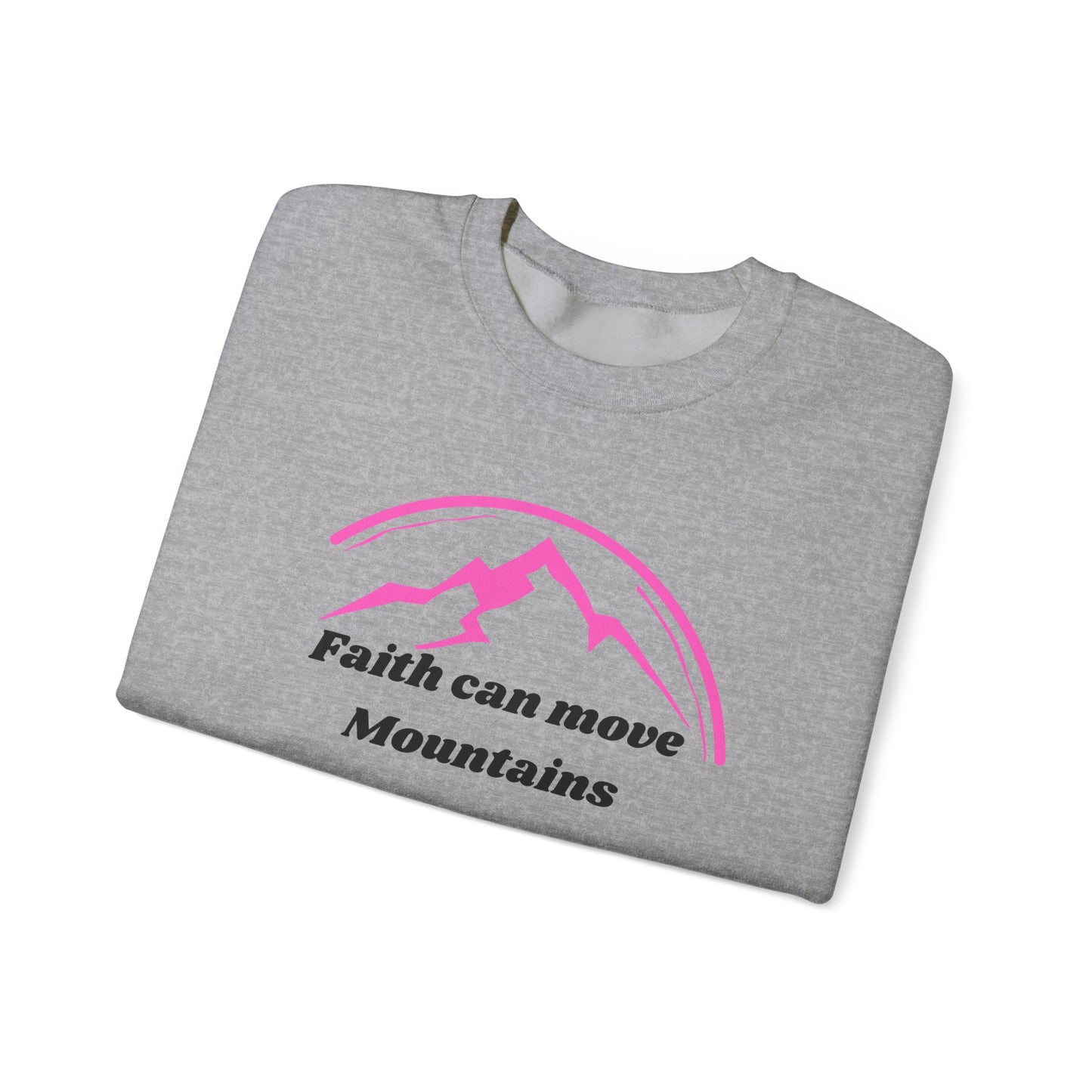 Faith Can Move Mountains Heavy Blend™ Crewneck Sweatshirt