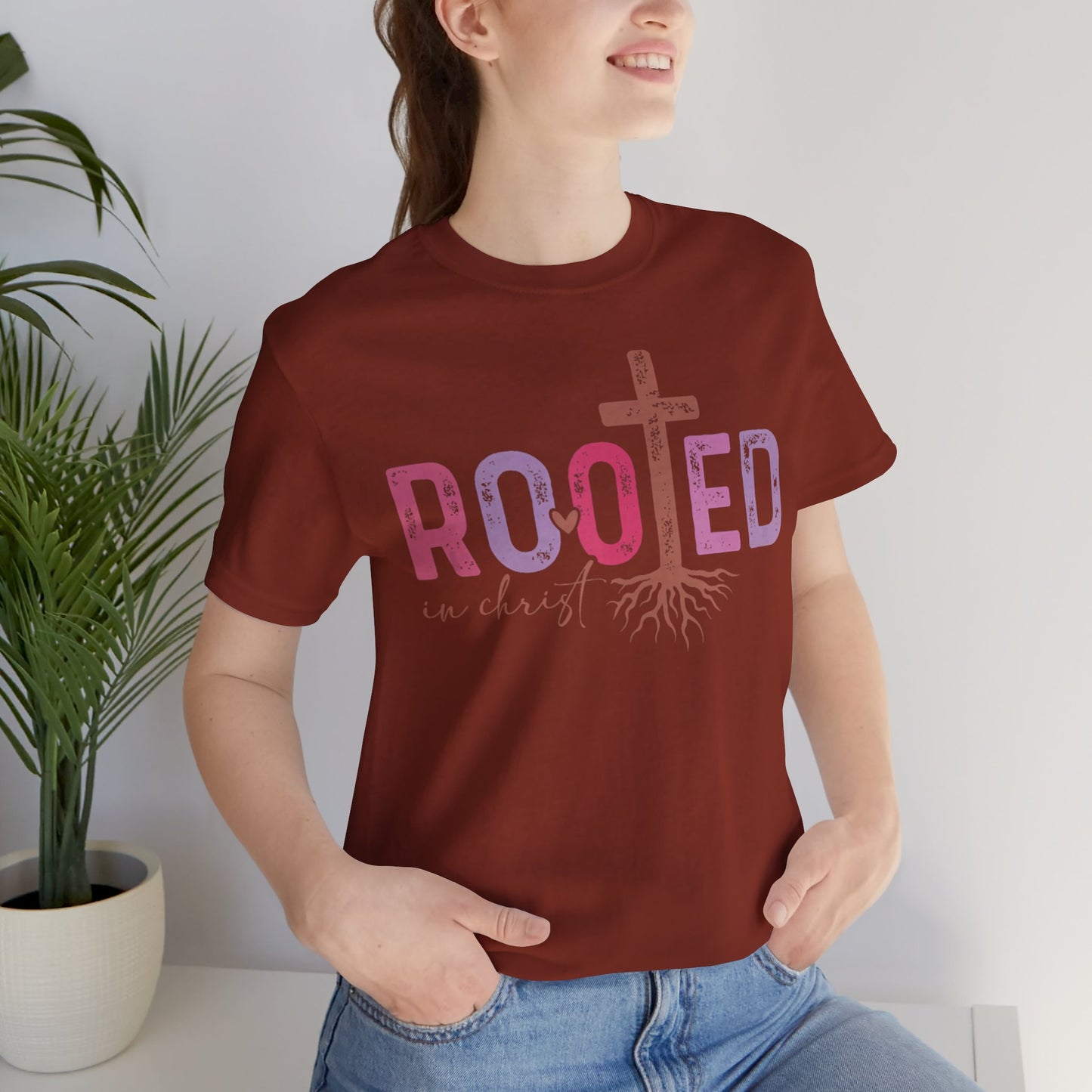 Rooted In Christ Jersey Short Sleeve Tee