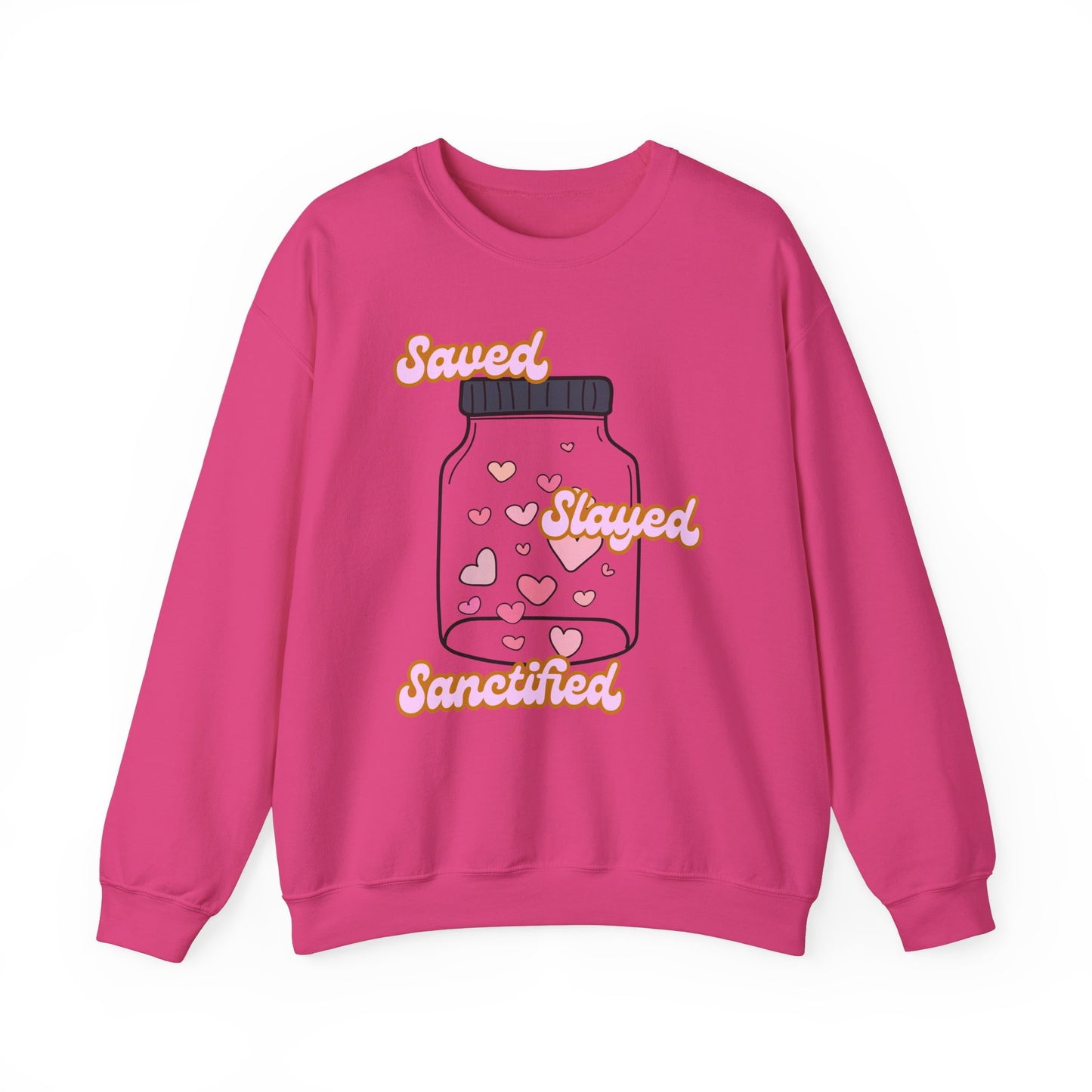 Saved Slayed Sanctified Heavy Blend™ Crewneck Sweatshirt