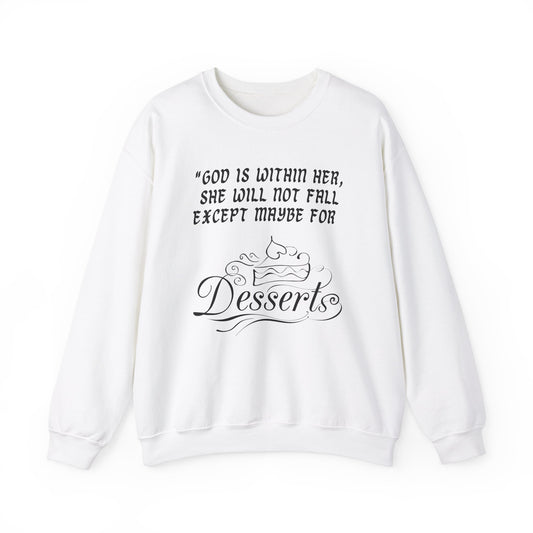 God Is Within Her Heavy Blend™ Crewneck Sweatshirt