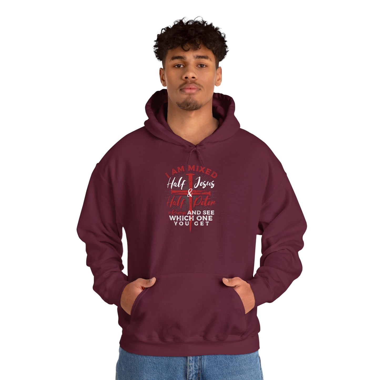 Heavy Blend Hoodie - Half Jesus Half Peter
