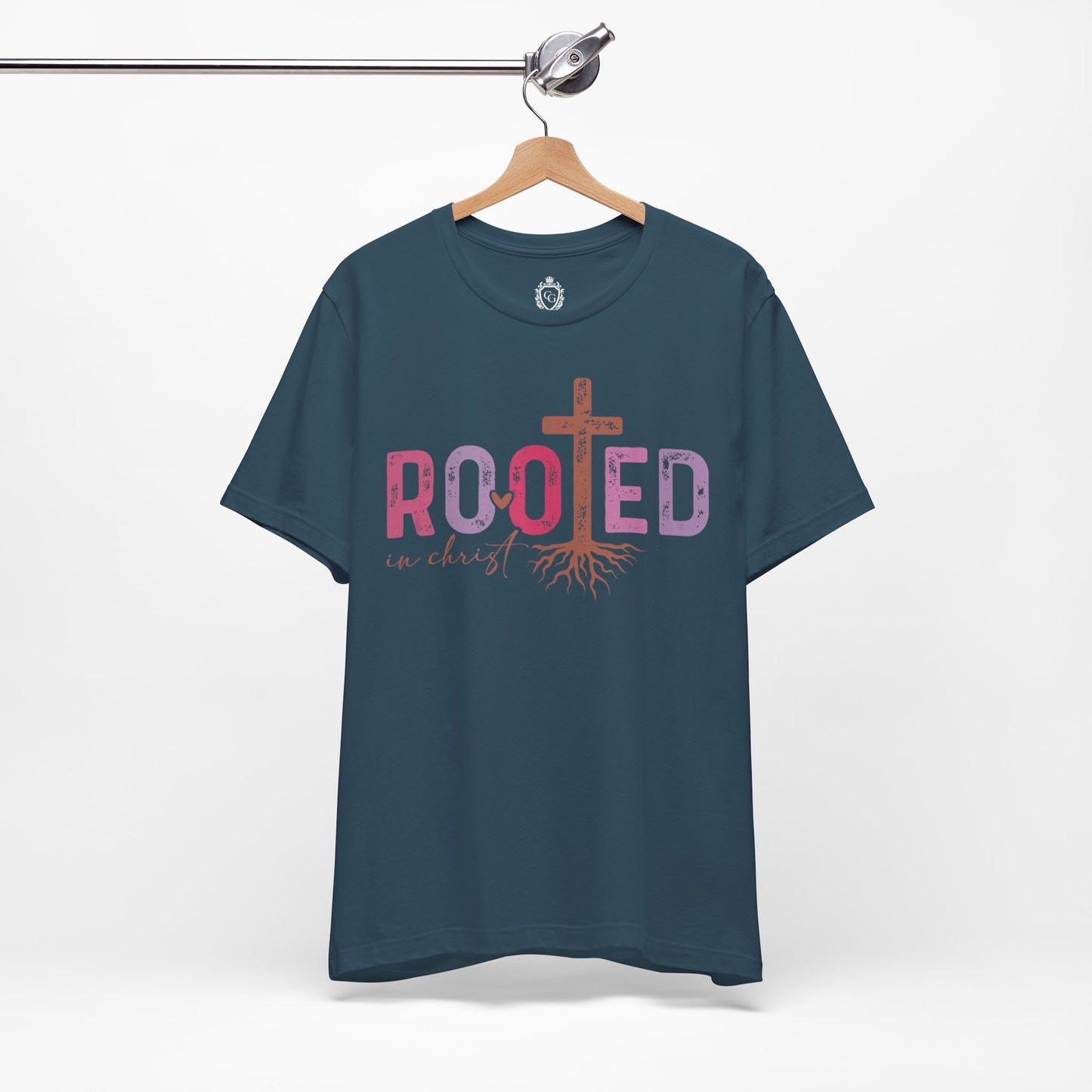 Rooted In Christ Jersey Short Sleeve Tee