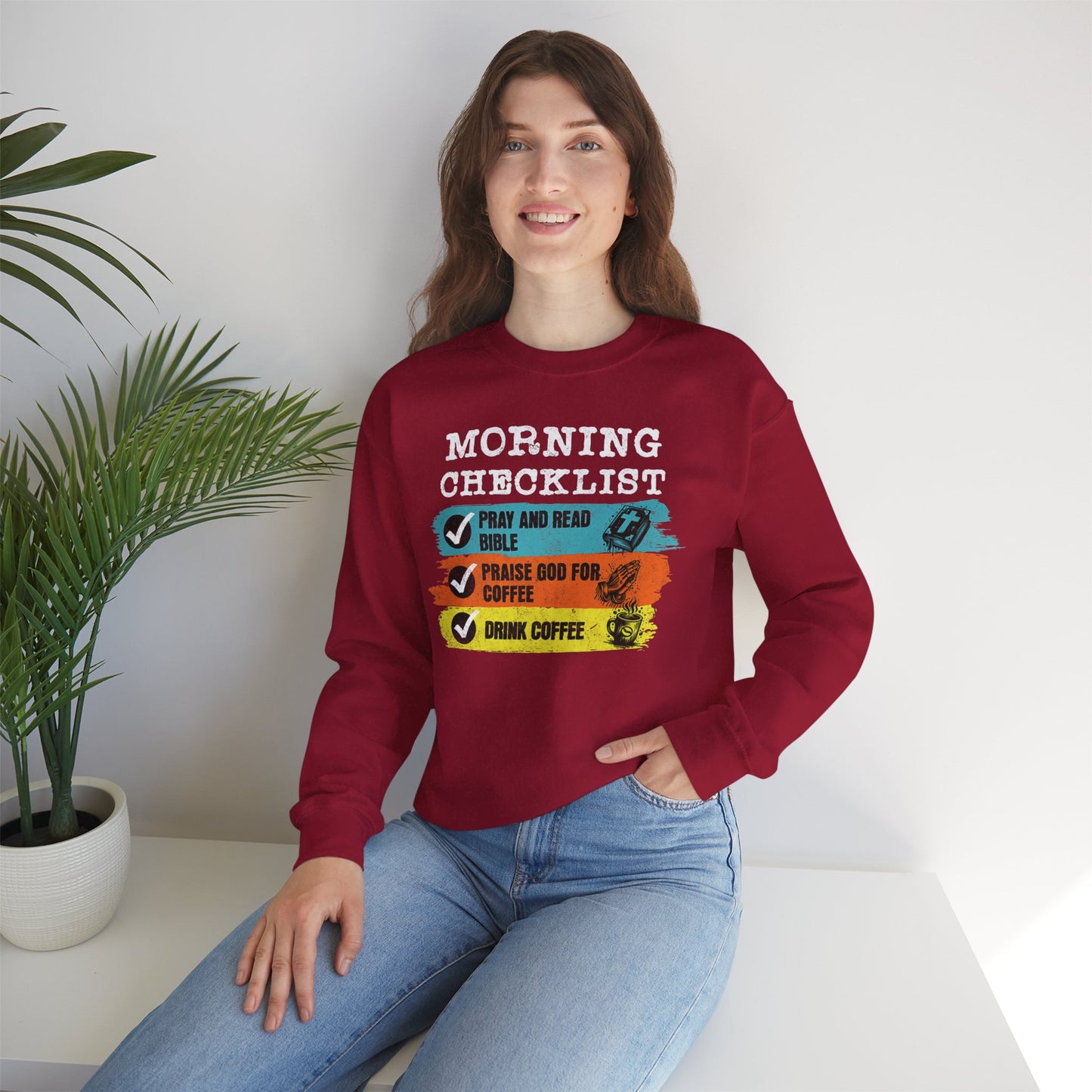 Morning Checklist Women Sweatshirt