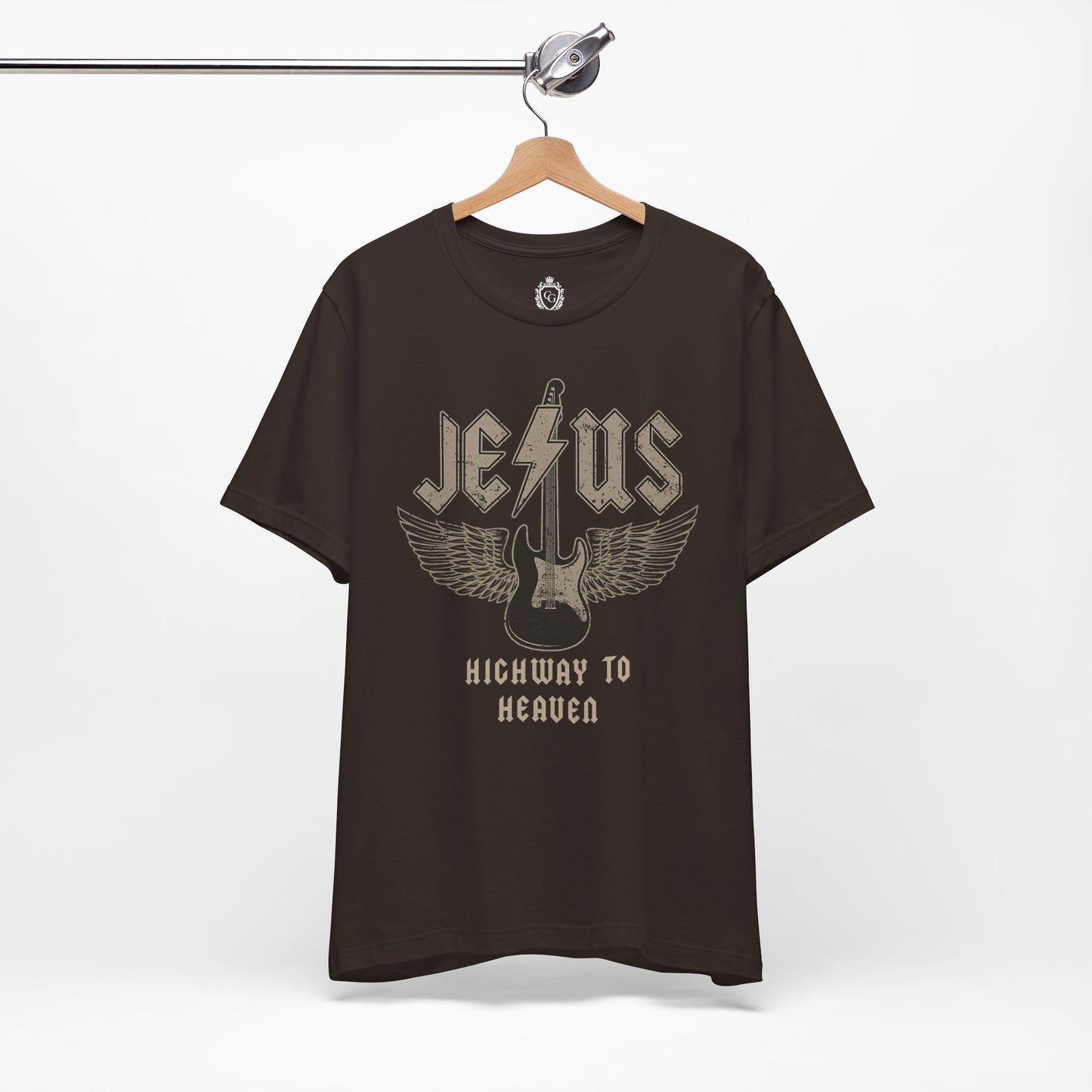 Jesus Highway To Heaven Jersey Short Sleeve Tee