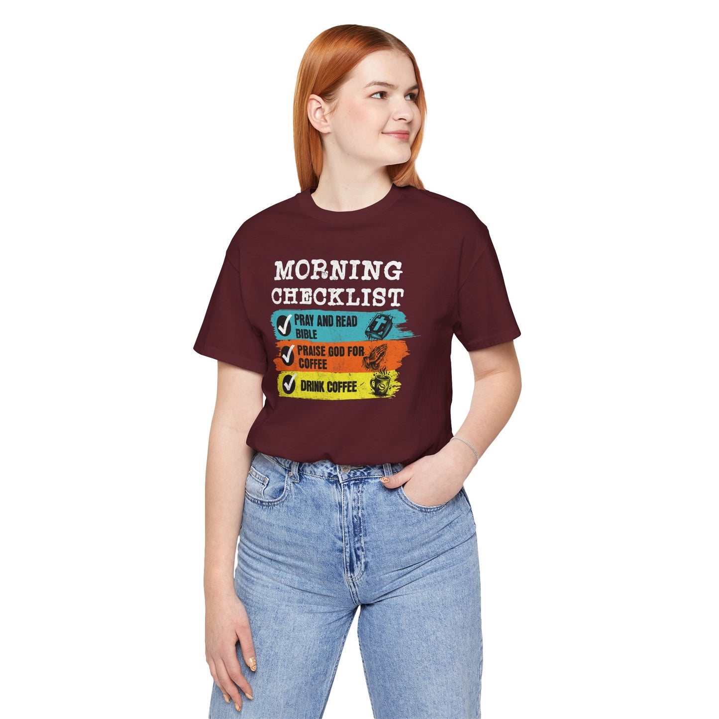 Morning Checklist Jersey Short Sleeve Tee