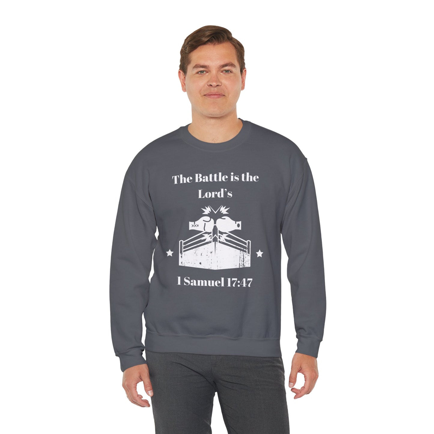 Men's Sweatshirt - The Battle Is The Lord's