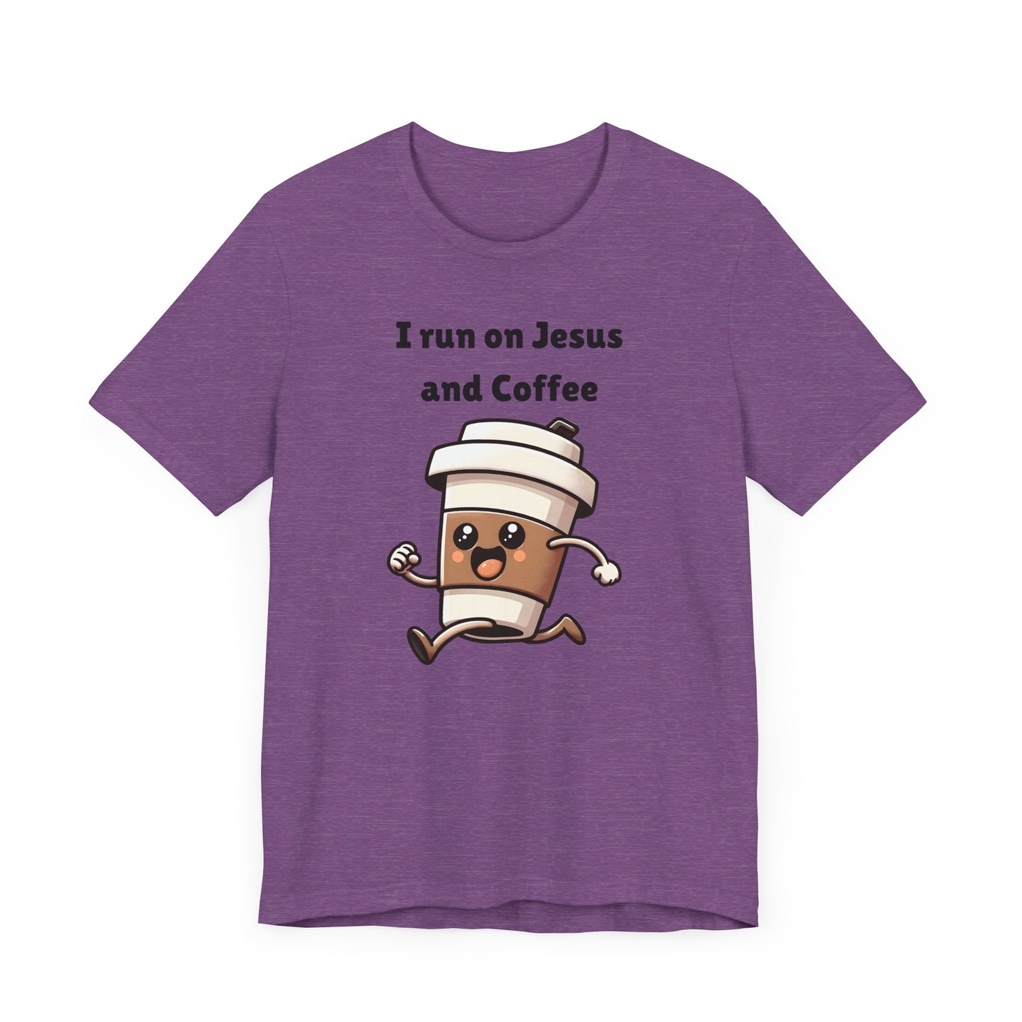 I Run On Jesus And Coffee Jersey Short Sleeve Tee