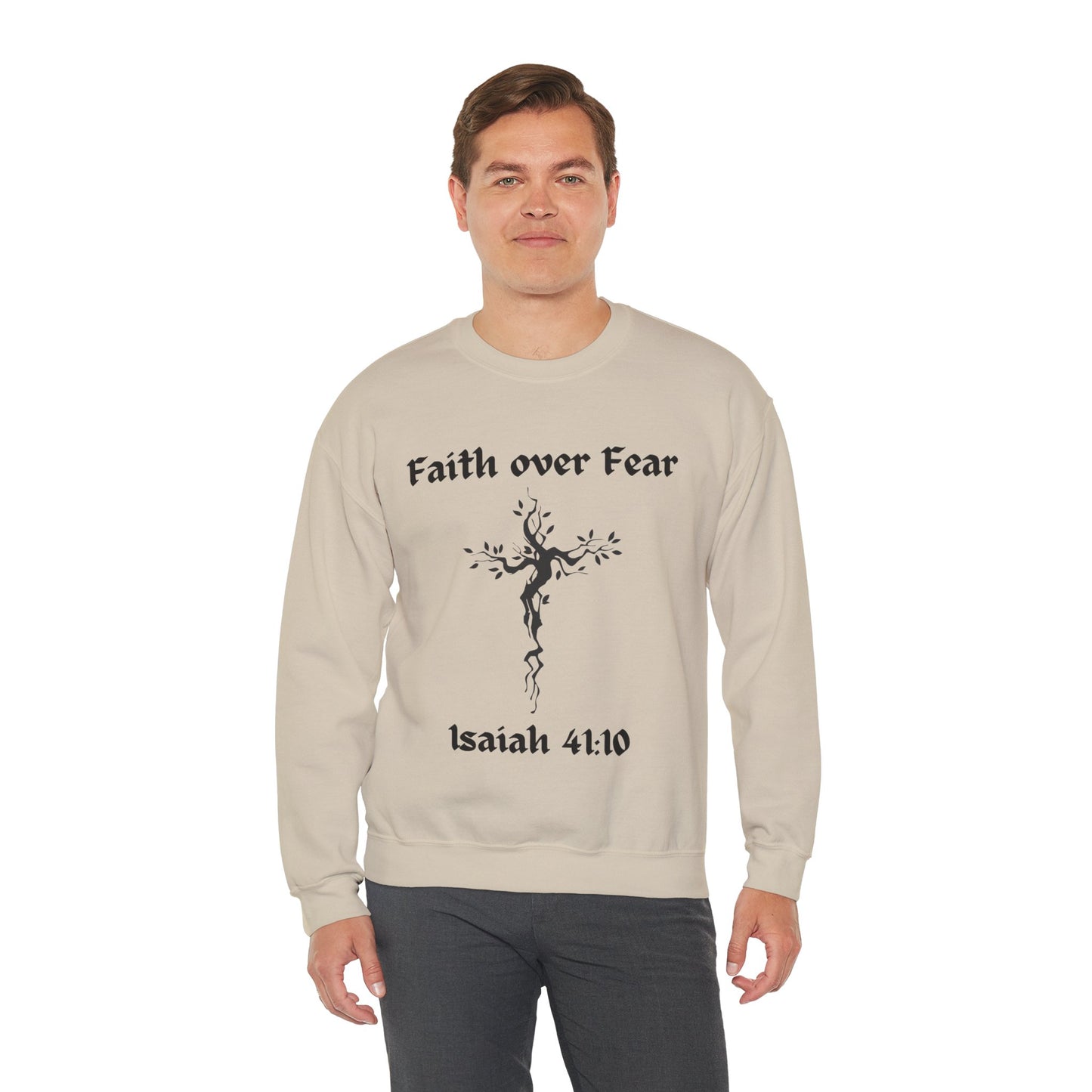 Faith over Fear Heavy Blend™ Crewneck Sweatshirt