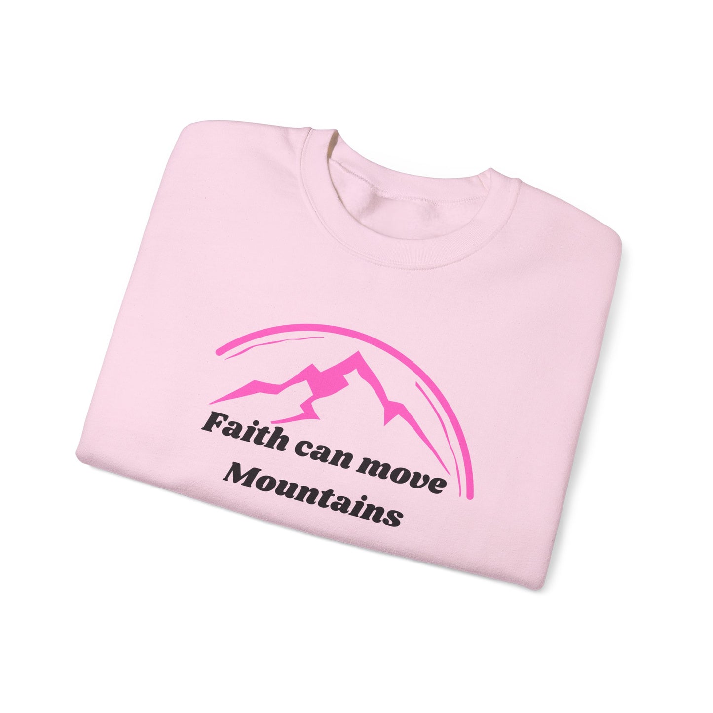 Faith Can Move Mountains Heavy Blend™ Crewneck Sweatshirt