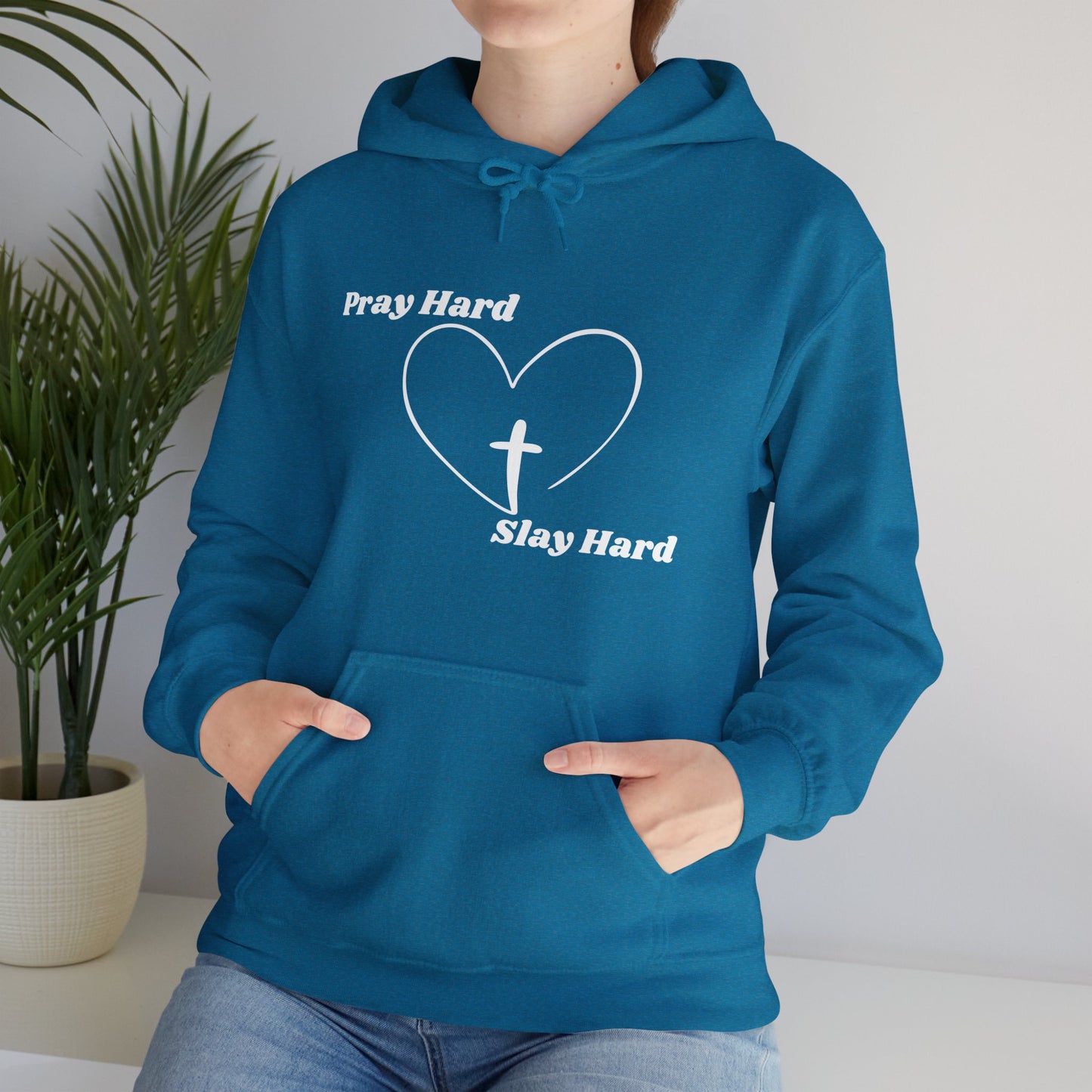 Pray Hard Slay Hard Heavy Blend™ Hooded Sweatshirt