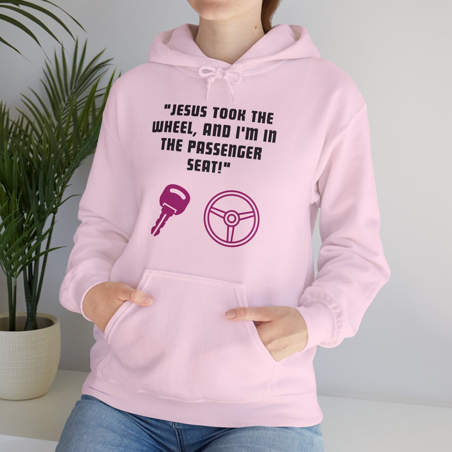 Jesus Took The Wheel Heavy Blend™ Hooded Sweatshirt