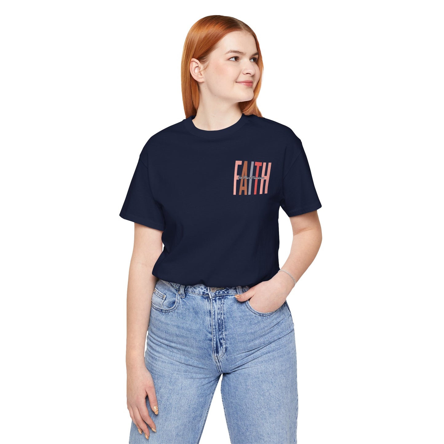 Faith Can Move Mountains Jersey Short Sleeve Tee