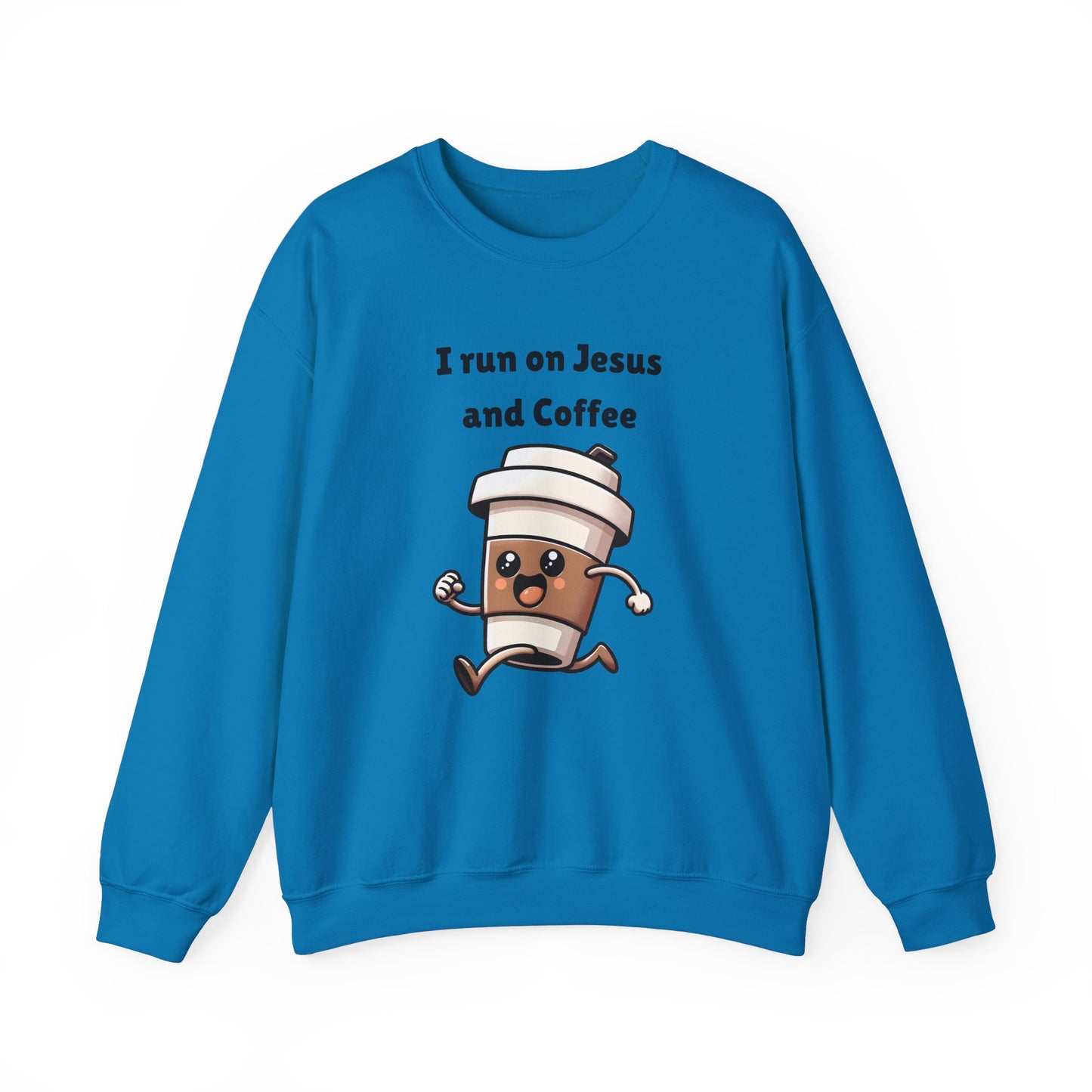 I Run n On Jesus And Coffee Heavy Blend™ Crewneck Sweatshirt