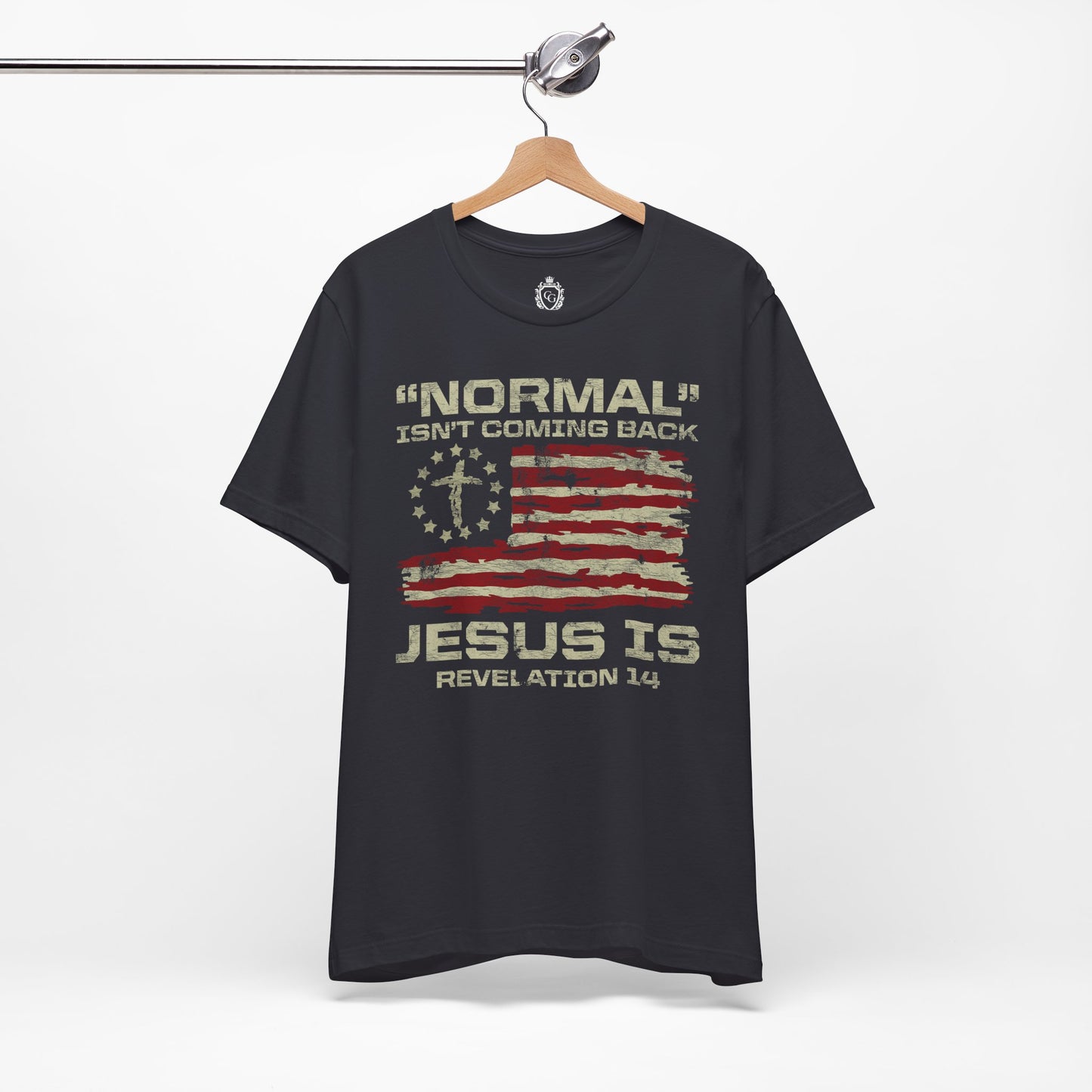 Normal Isn't Coming Back Jesus Is Jersey Short Sleeve Tee