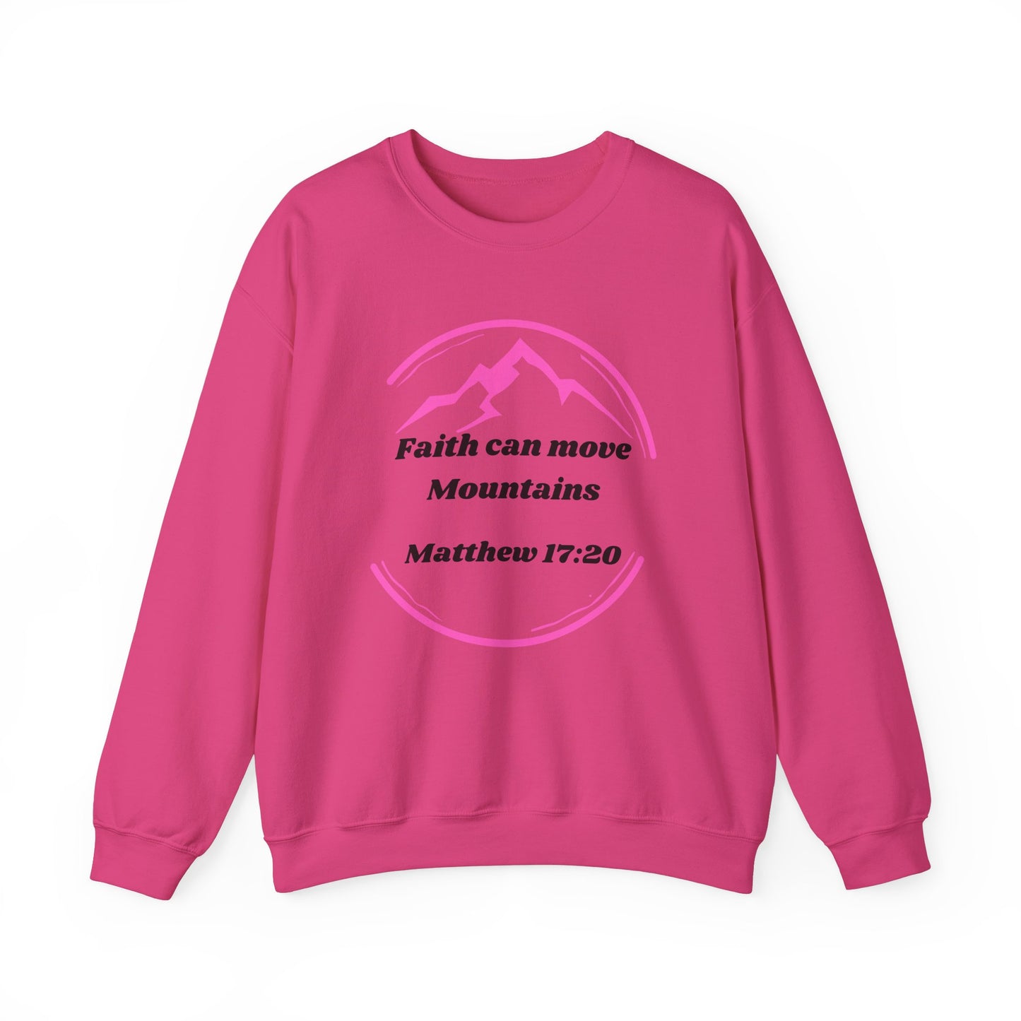 Faith Can Move Mountains Heavy Blend™ Crewneck Sweatshirt