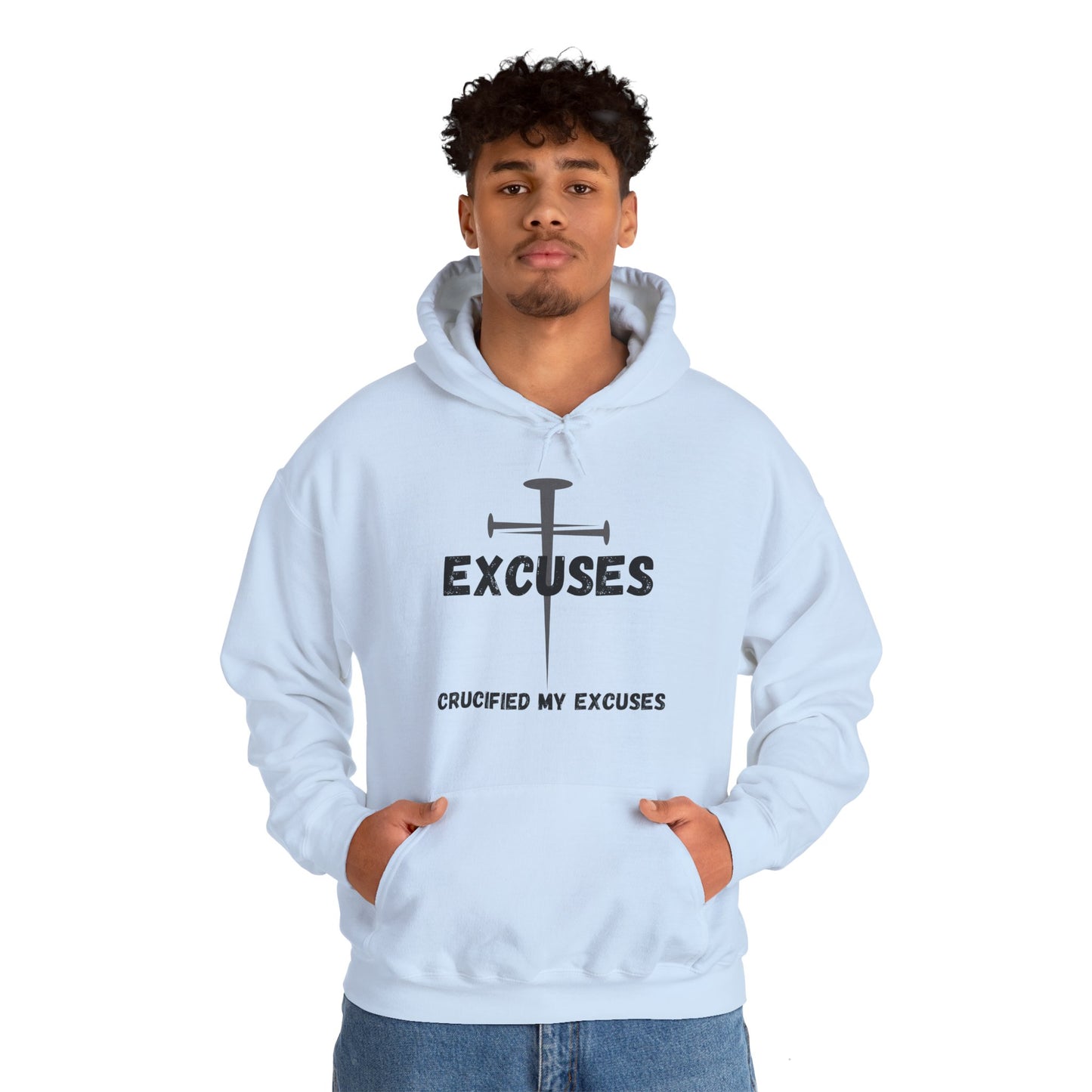 Crucified My Excuses Heavy Blend™ Hooded Sweatshirt