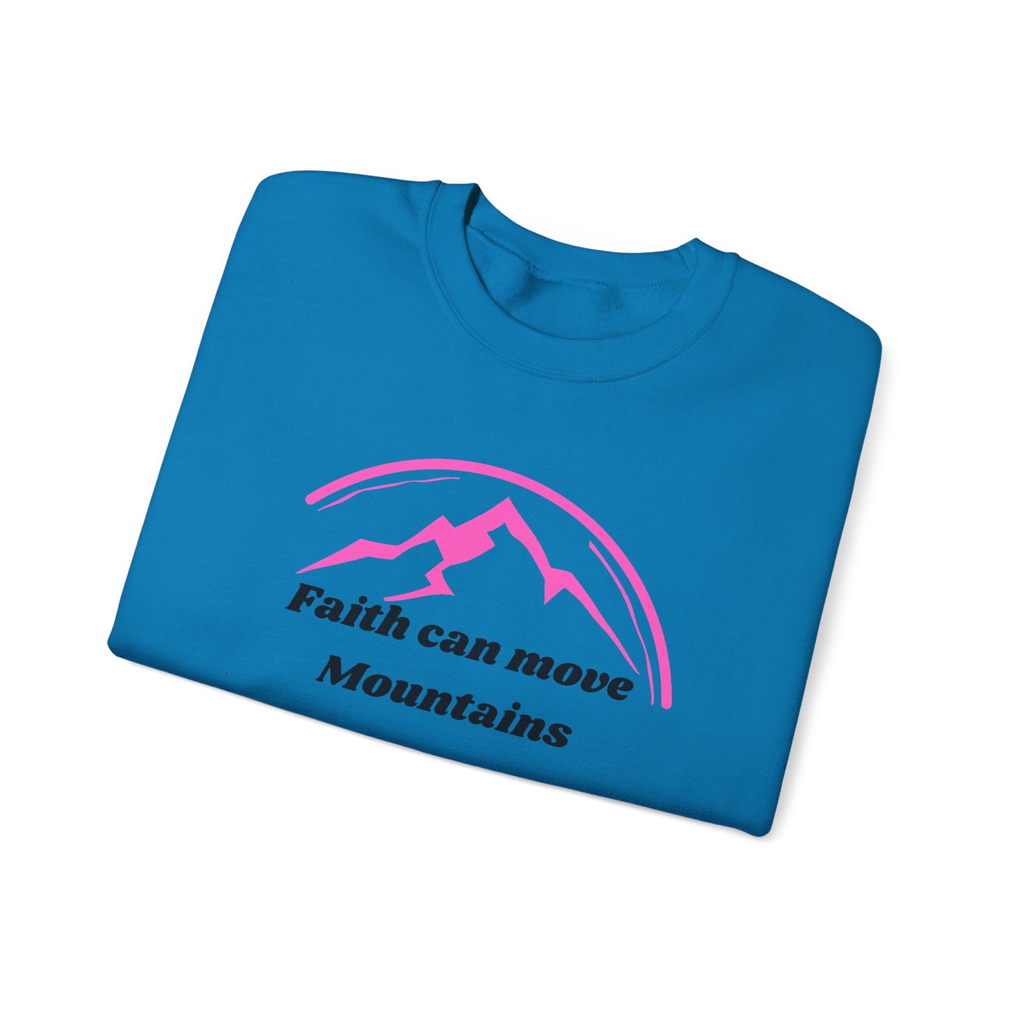 Faith Can Move Mountains Heavy Blend™ Crewneck Sweatshirt