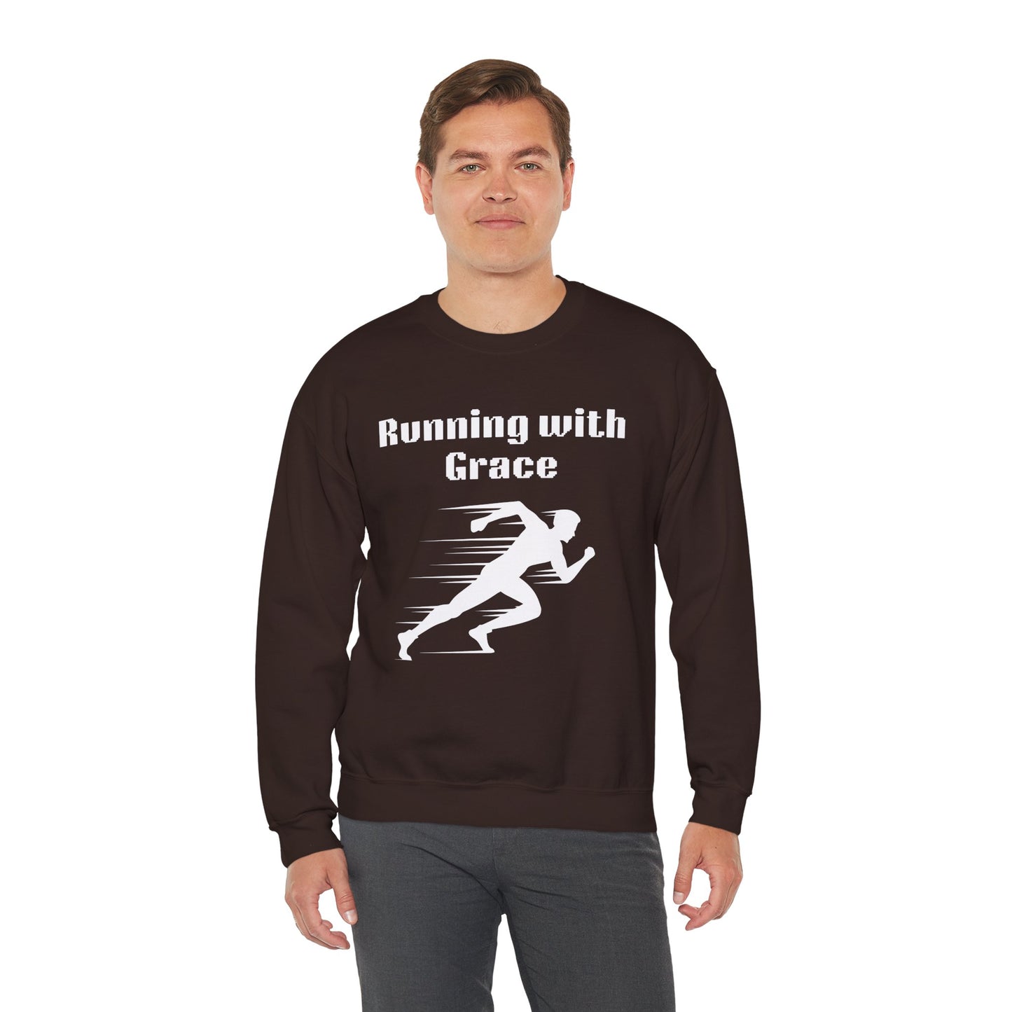 Running With Grace Heavy Blend™ Crewneck Sweatshirt