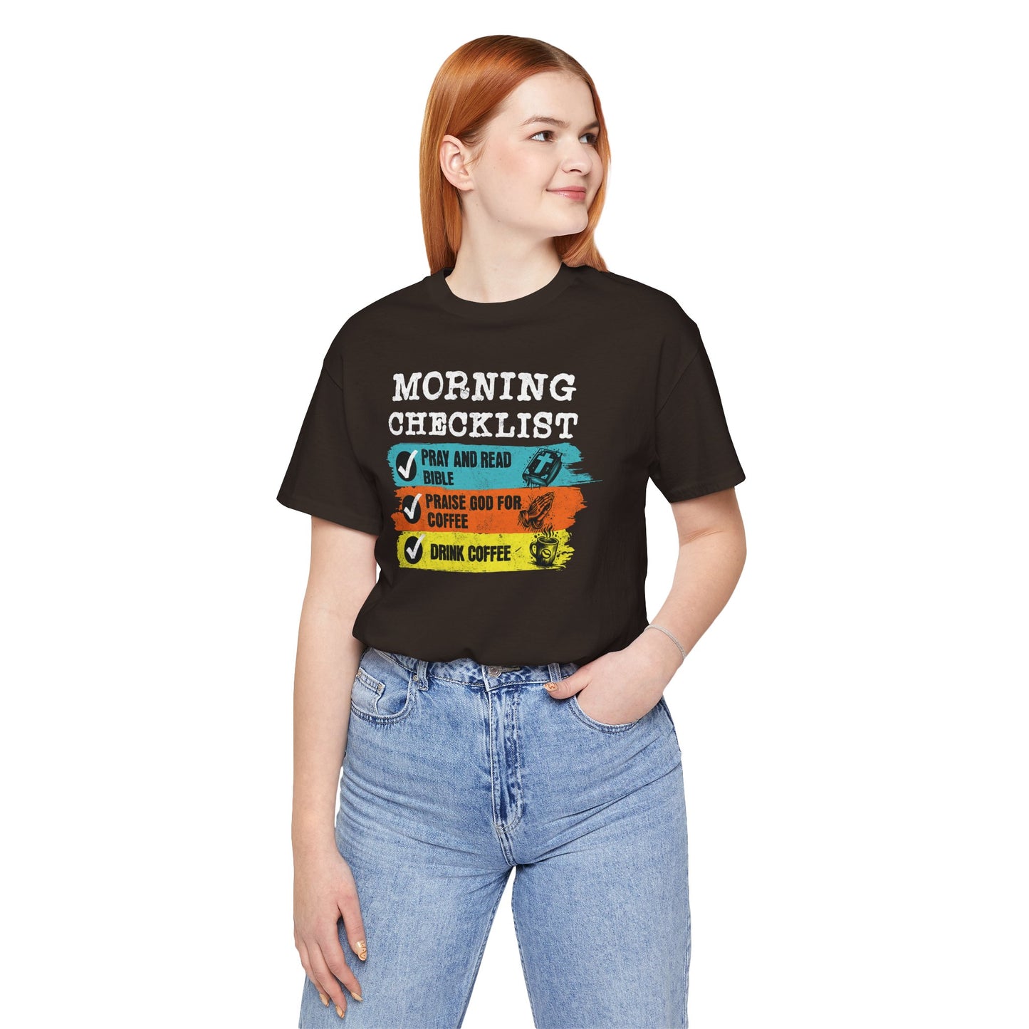 Morning Checklist Jersey Short Sleeve Tee
