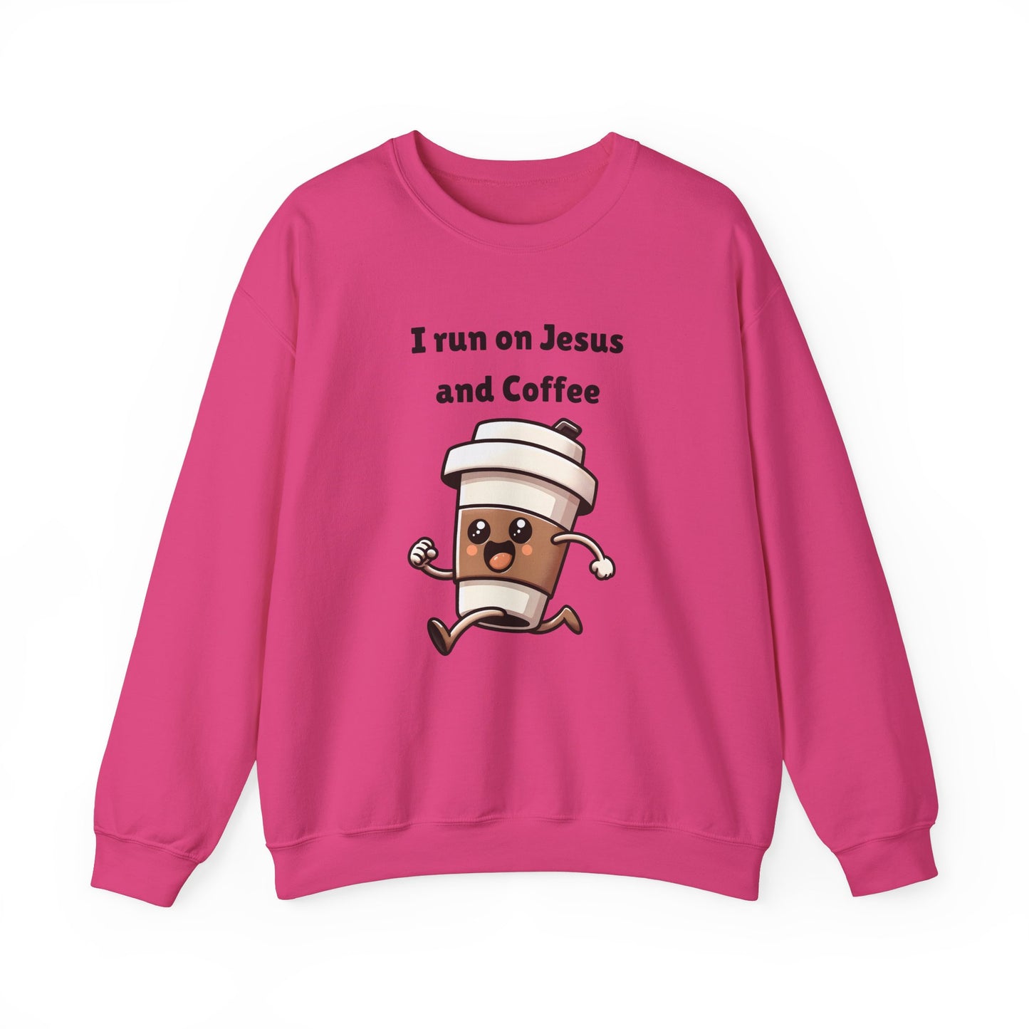 I Run n On Jesus And Coffee Heavy Blend™ Crewneck Sweatshirt