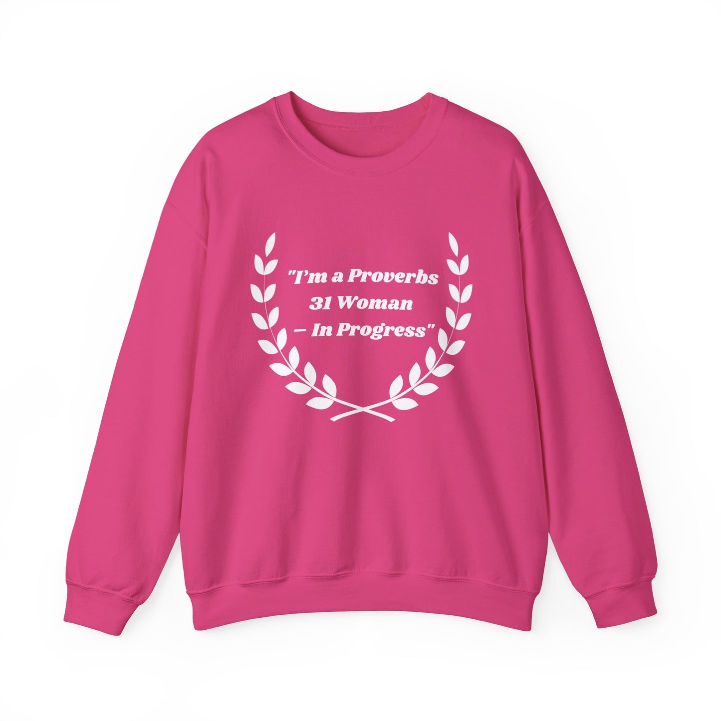 Proverbs 31 Woman In Progress Heavy Blend™ Crewneck Sweatshirt