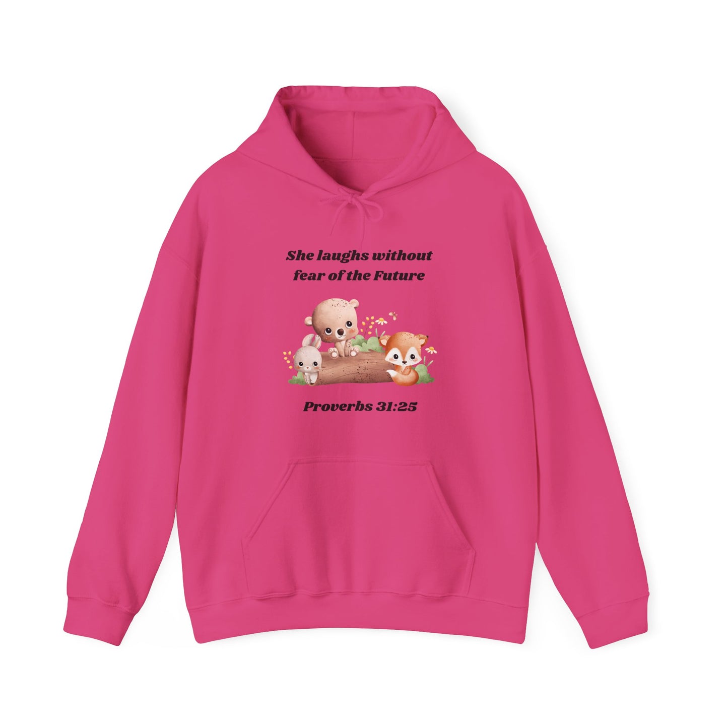 She Laughs Without Fear Of The Future Heavy Blend™ Hooded Sweatshirt