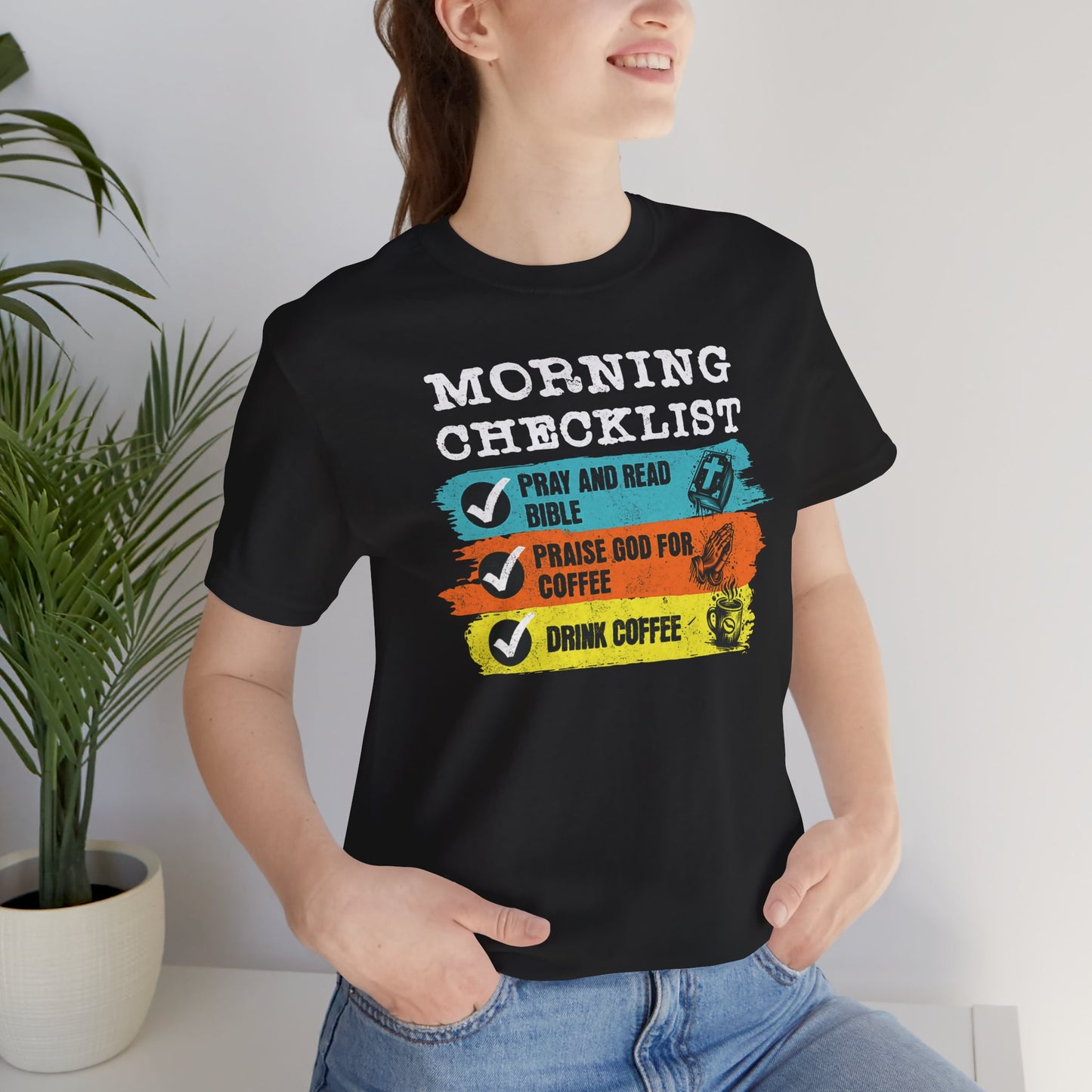 Morning Checklist Jersey Short Sleeve Tee
