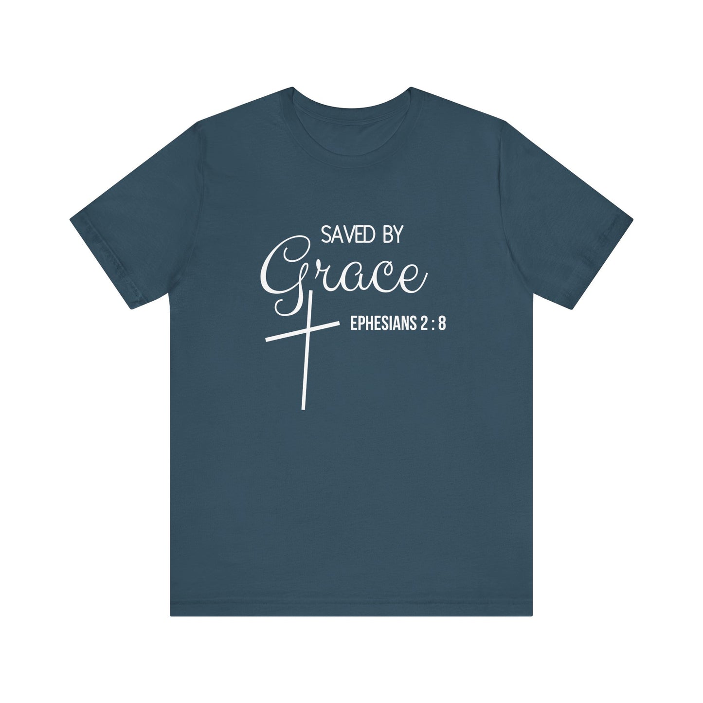 Saved By Grace Jersey Short Sleeve Tee